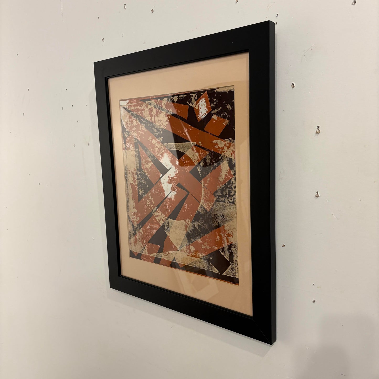 “Earth Tones” Sharon Bohm Levy Abstract Geometric Art 1977