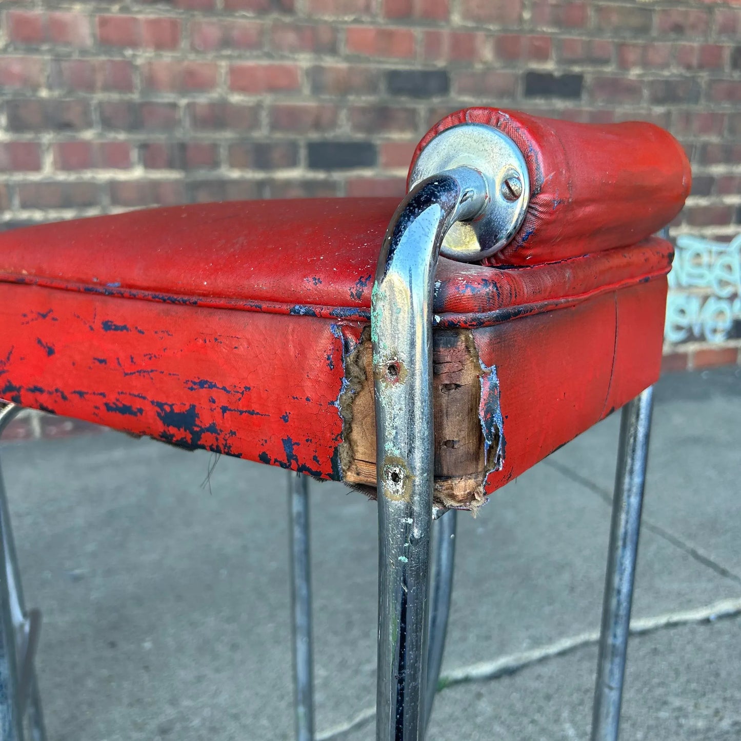 Set of 4 Art Deco Machine Age Bar Stools From Empire State Building