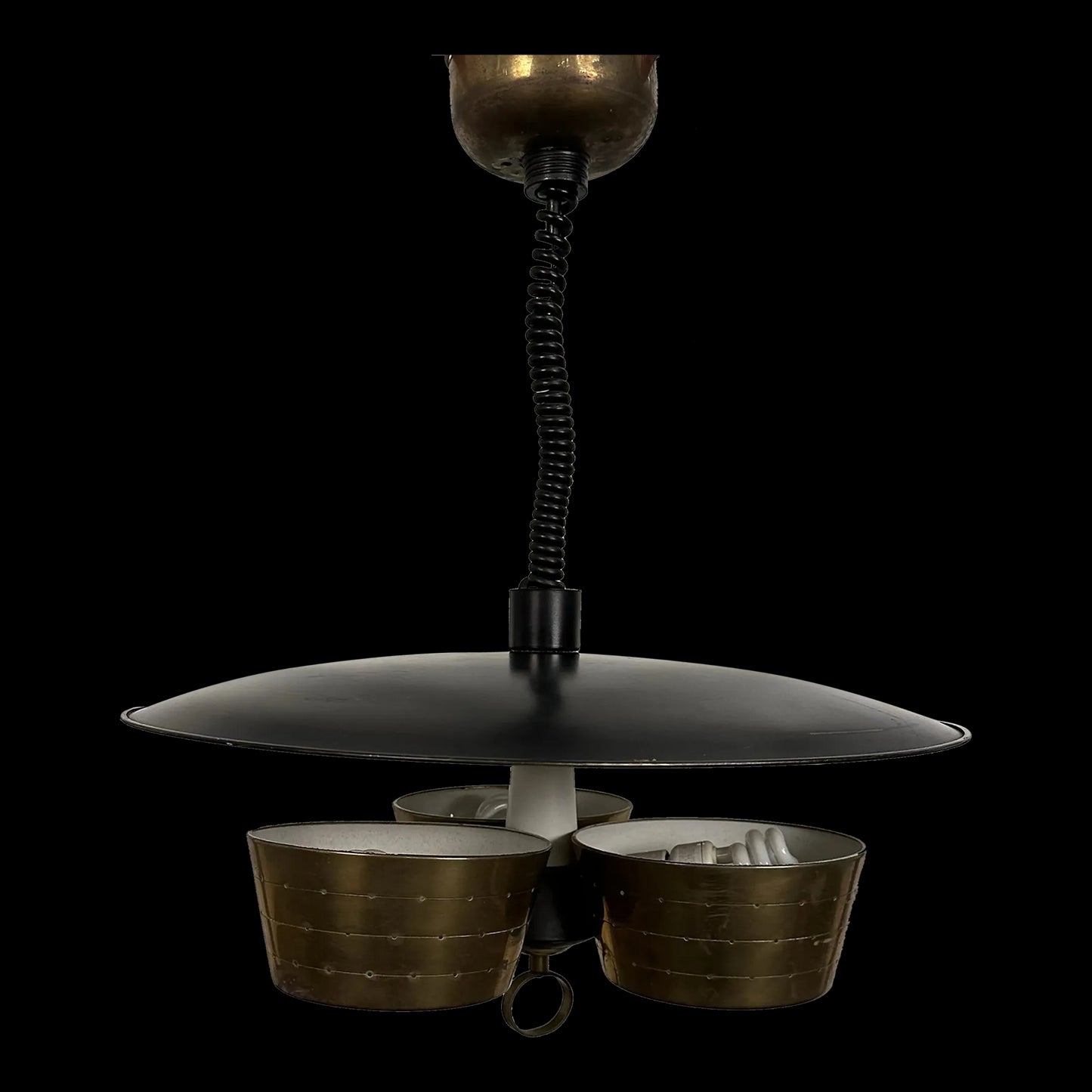 Gerald Thurston Lightolier Pull Down Pendant Chandelier Ceiling Lamp Mid-Century Modern