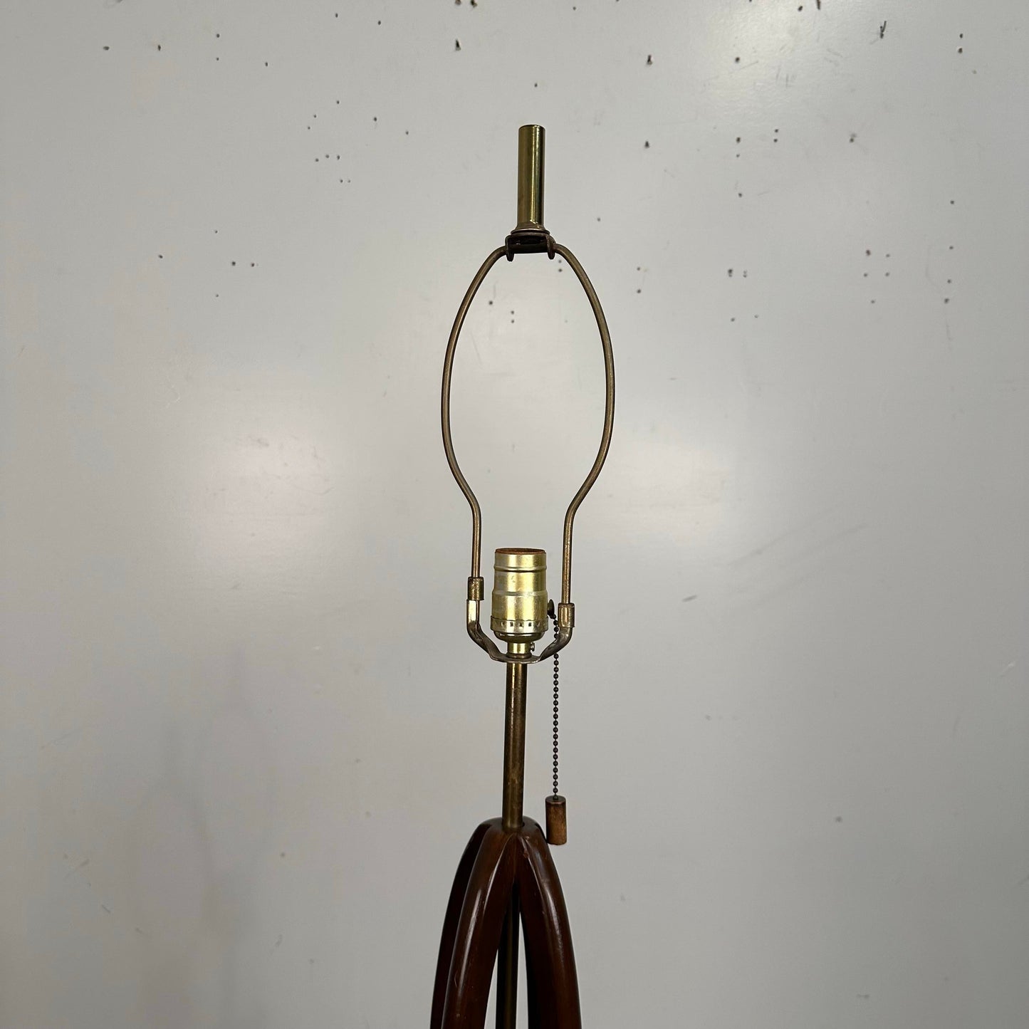 Mid Century Modern Modeline Sculpted Walnut Floor Lamp