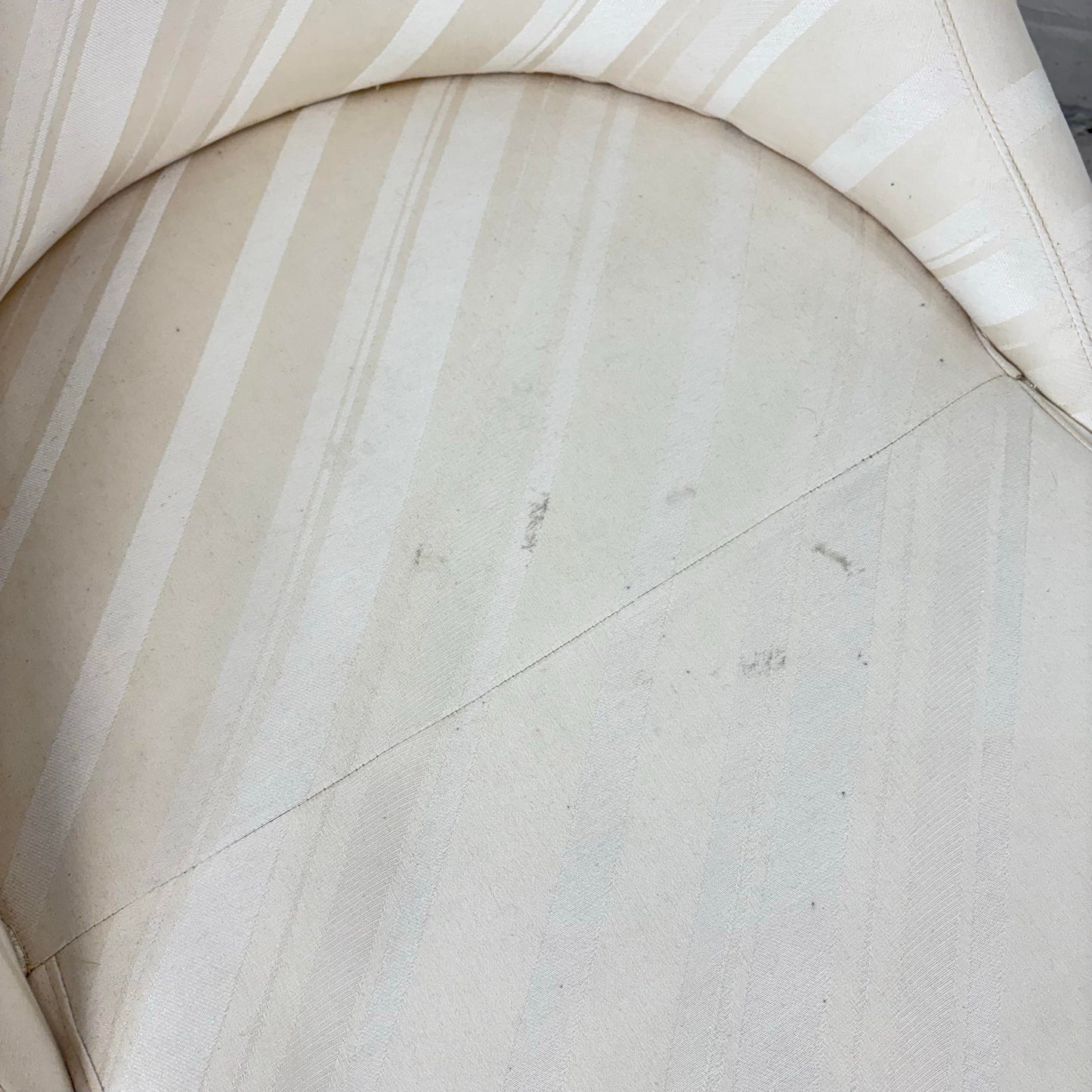 White Striped Chaise Lounge