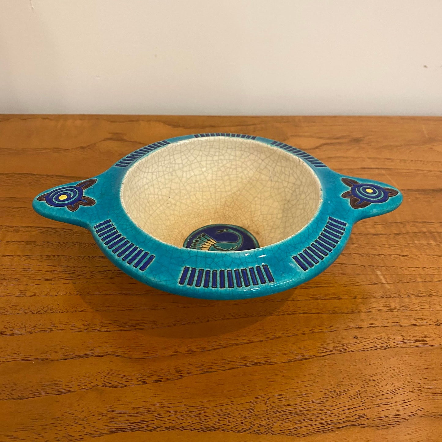 French Art Deco Bowl by Atelier Primevera Longwy France Pottery