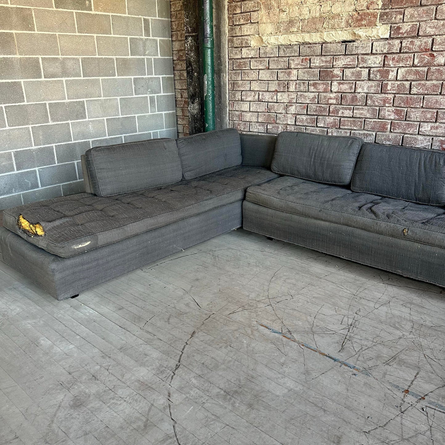 Mid 20th Century Harvey Probber Sectional Sofa and Ottoman