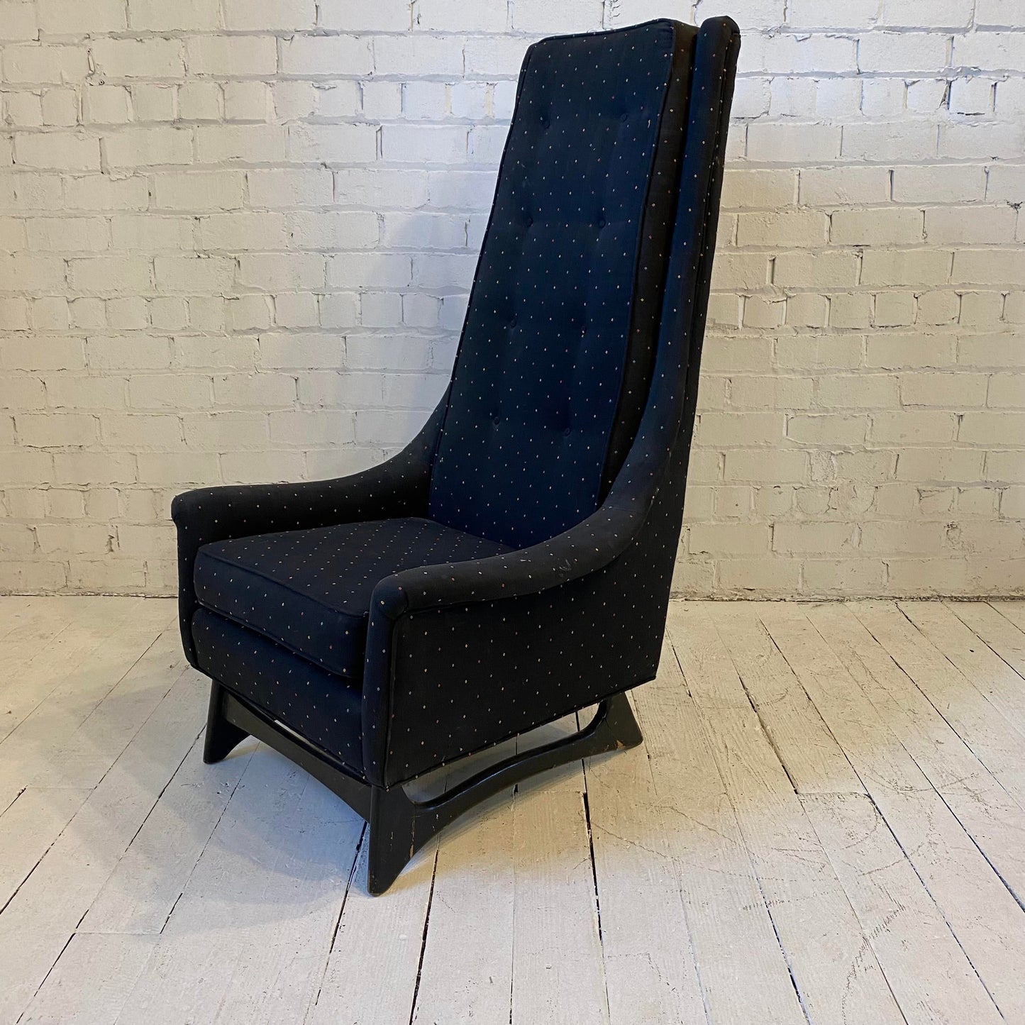 Mid Century Modern Pearsall Style Tall Back Chair