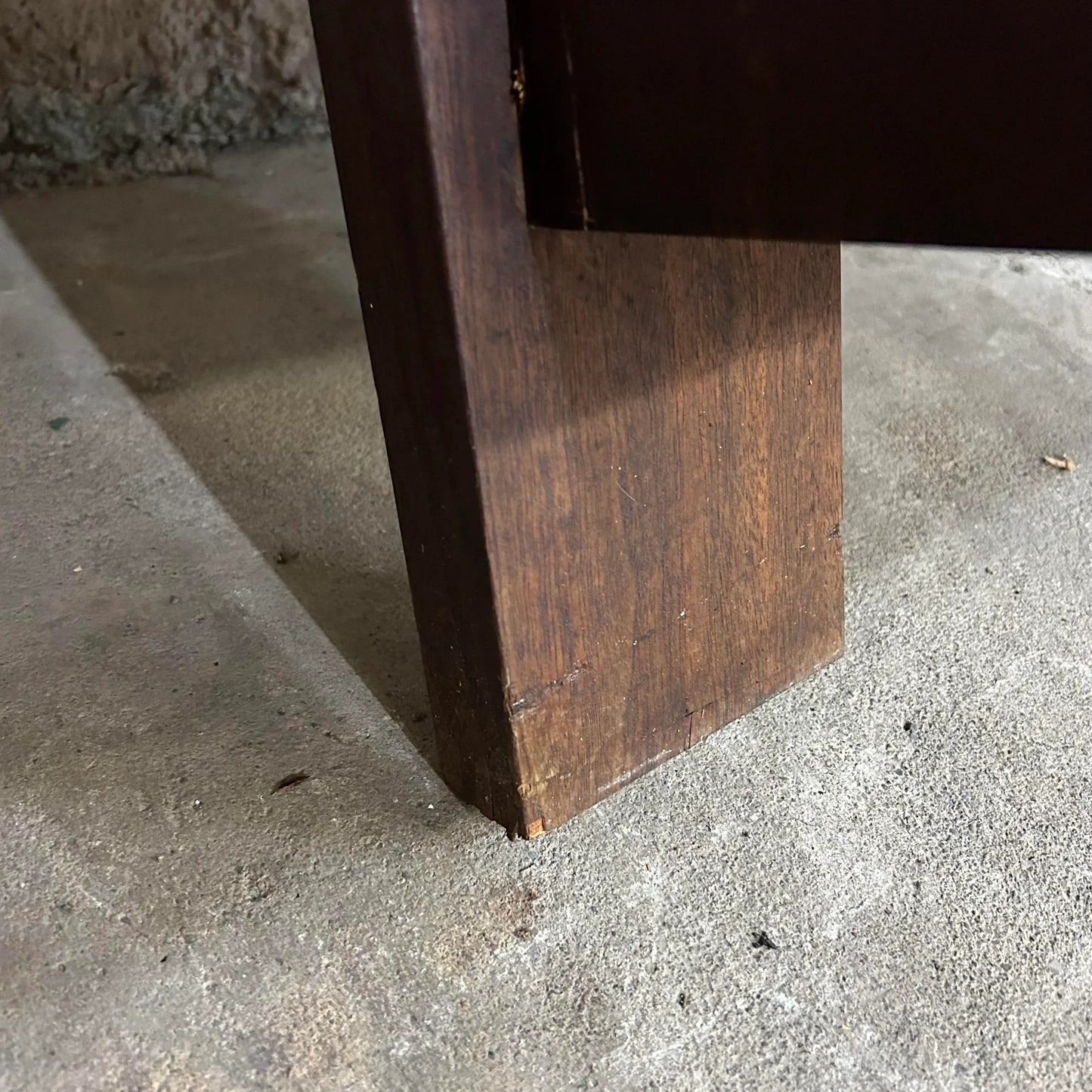 Craftsmen Queen Size Headboard With Floating Nightstands Walnut Curved