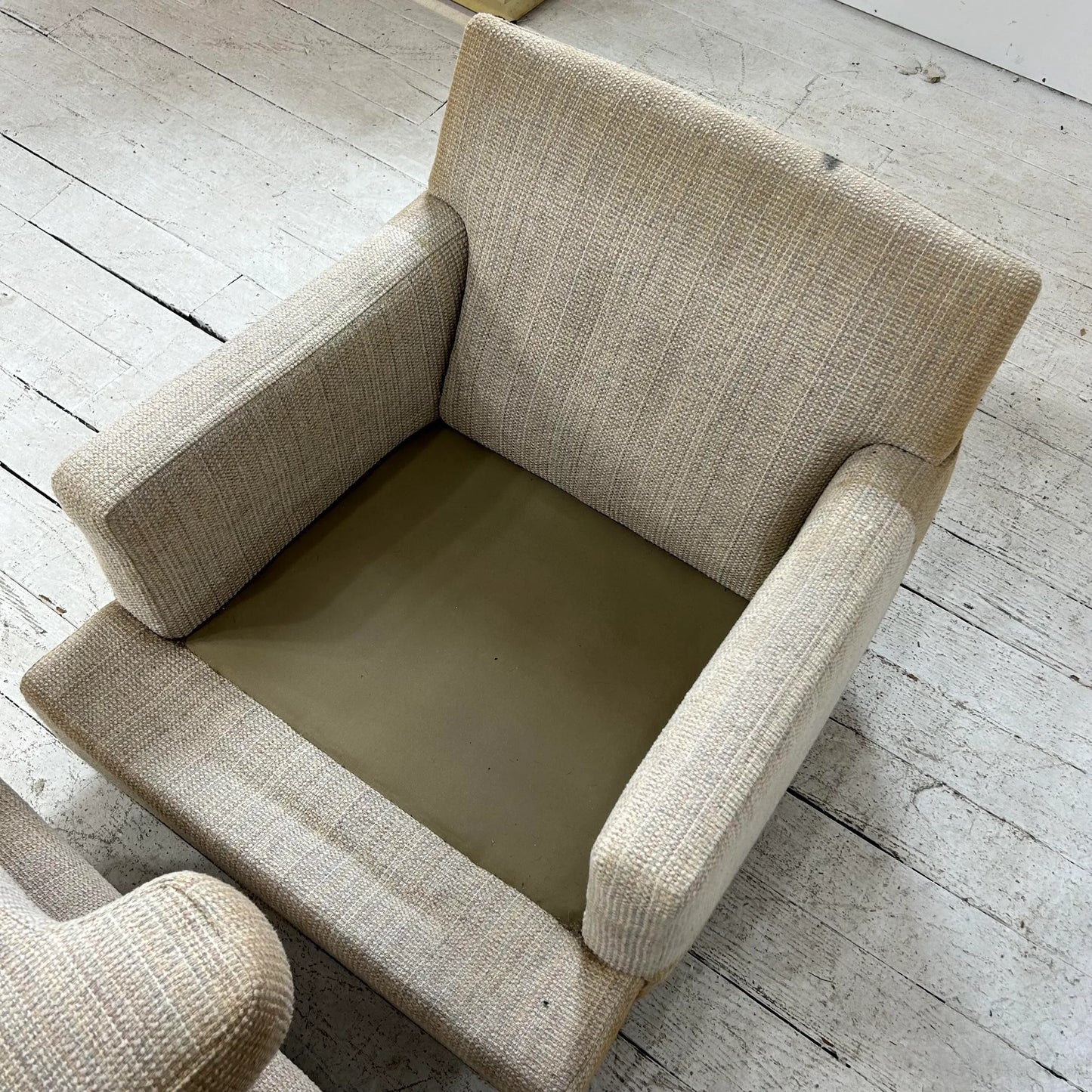 Mid Century Modern Lounge Chair With Ottoman Selig Needs Recovered