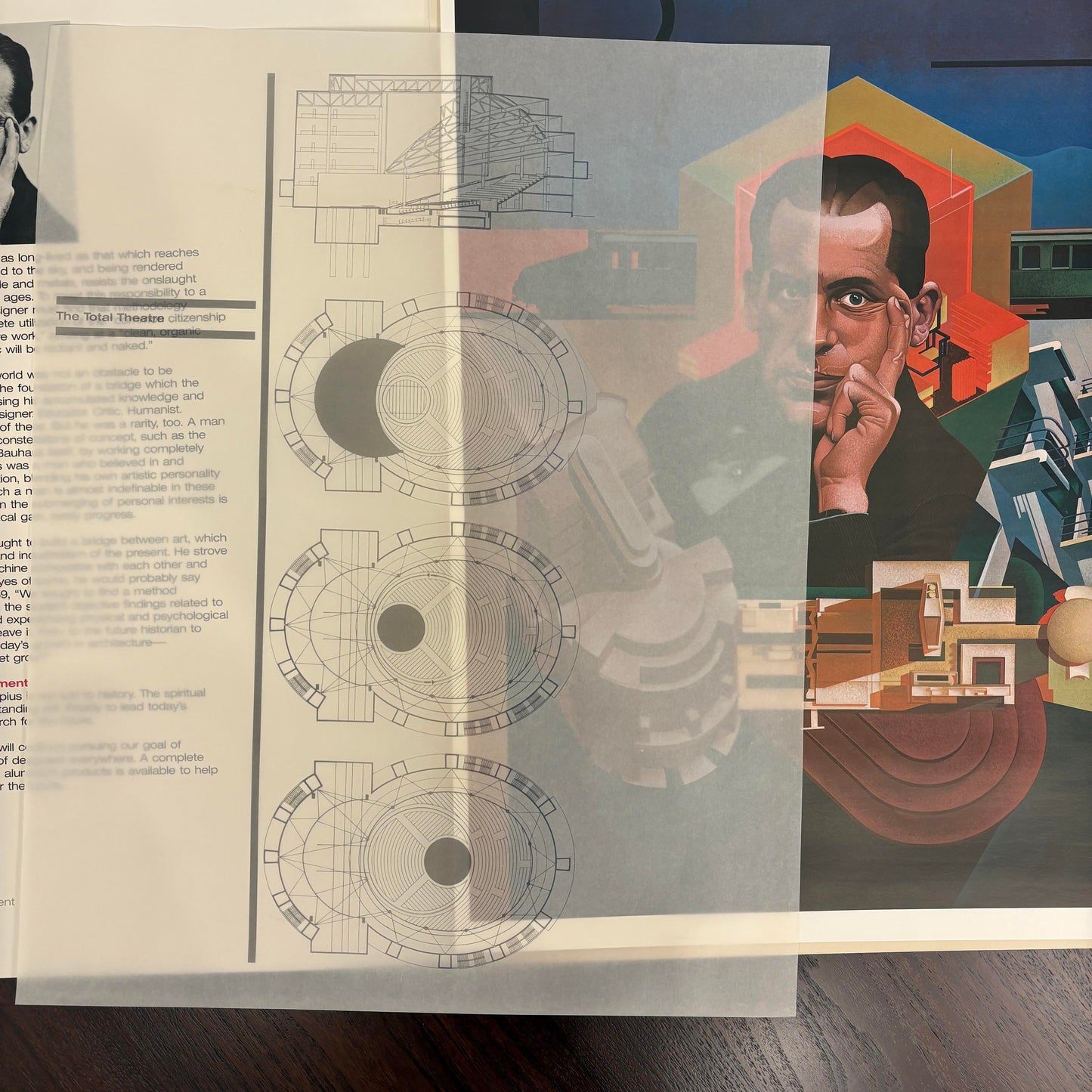 Walter Gropius “The Bridge Builder” Portfolio Print by Wilson McLean 1981