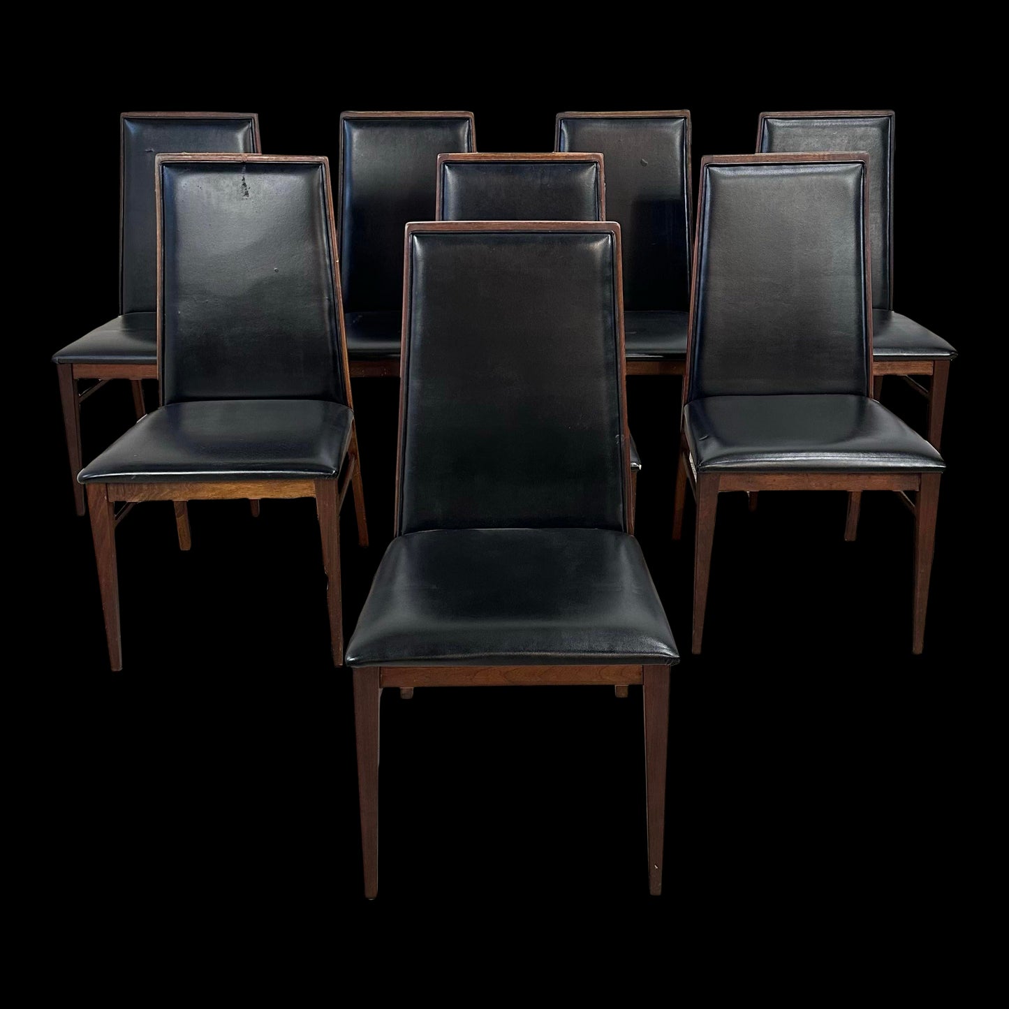 Set of 8 Walnut Dillingham Dining Chairs