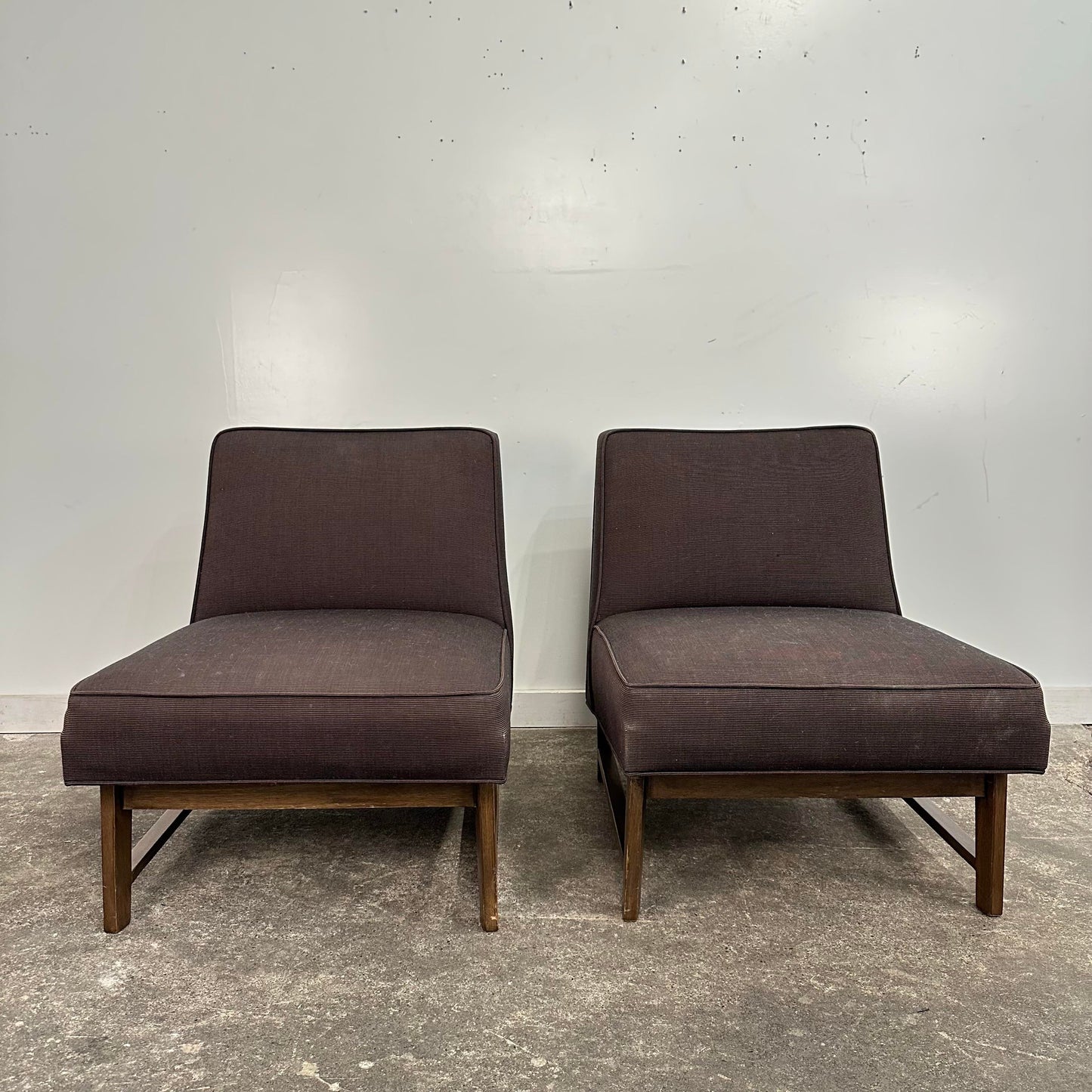 Pair of Slipper Chairs by Edward Warmly for Dunbar