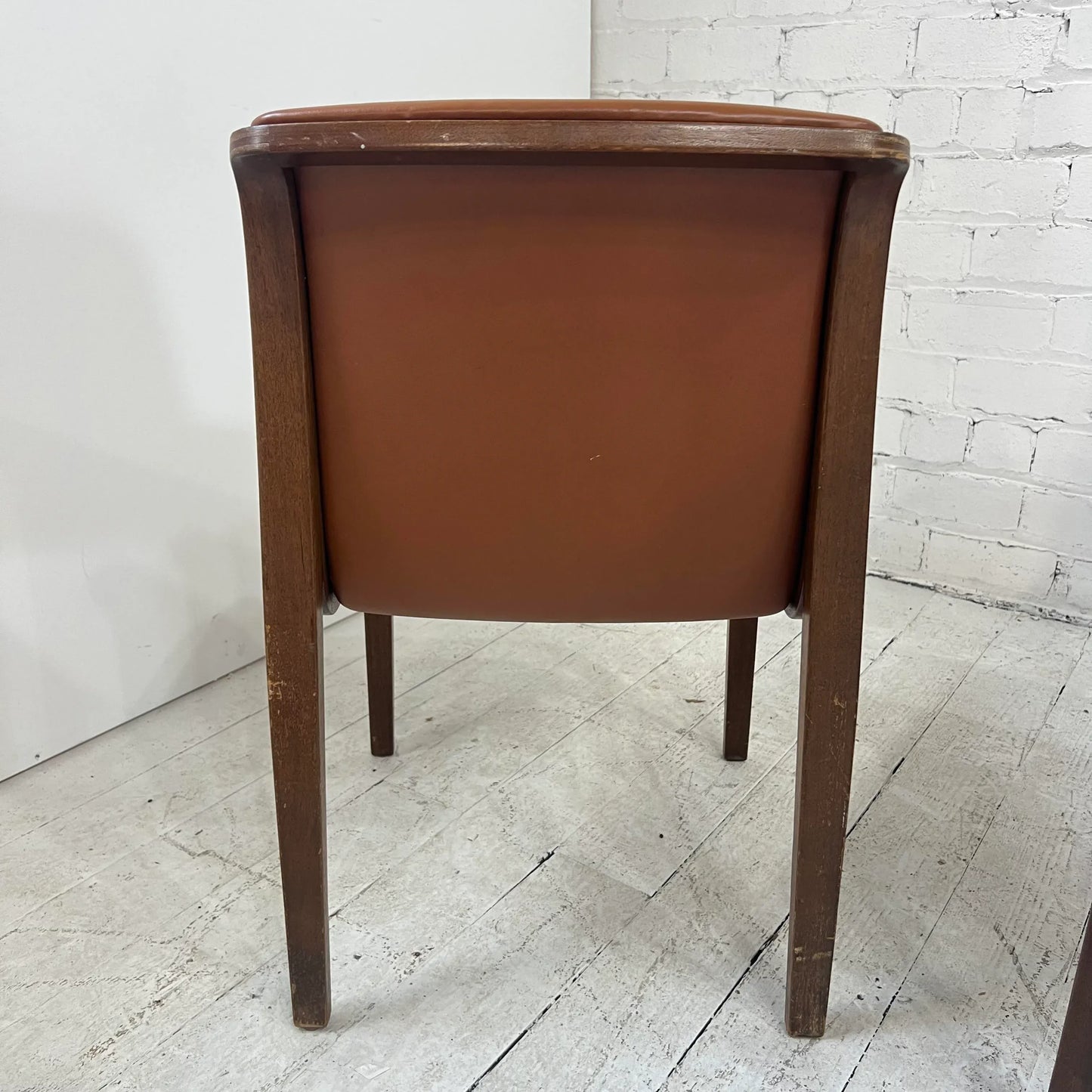 Set of 4 Bill Stephens for Knoll Leather Bentwood Chairs