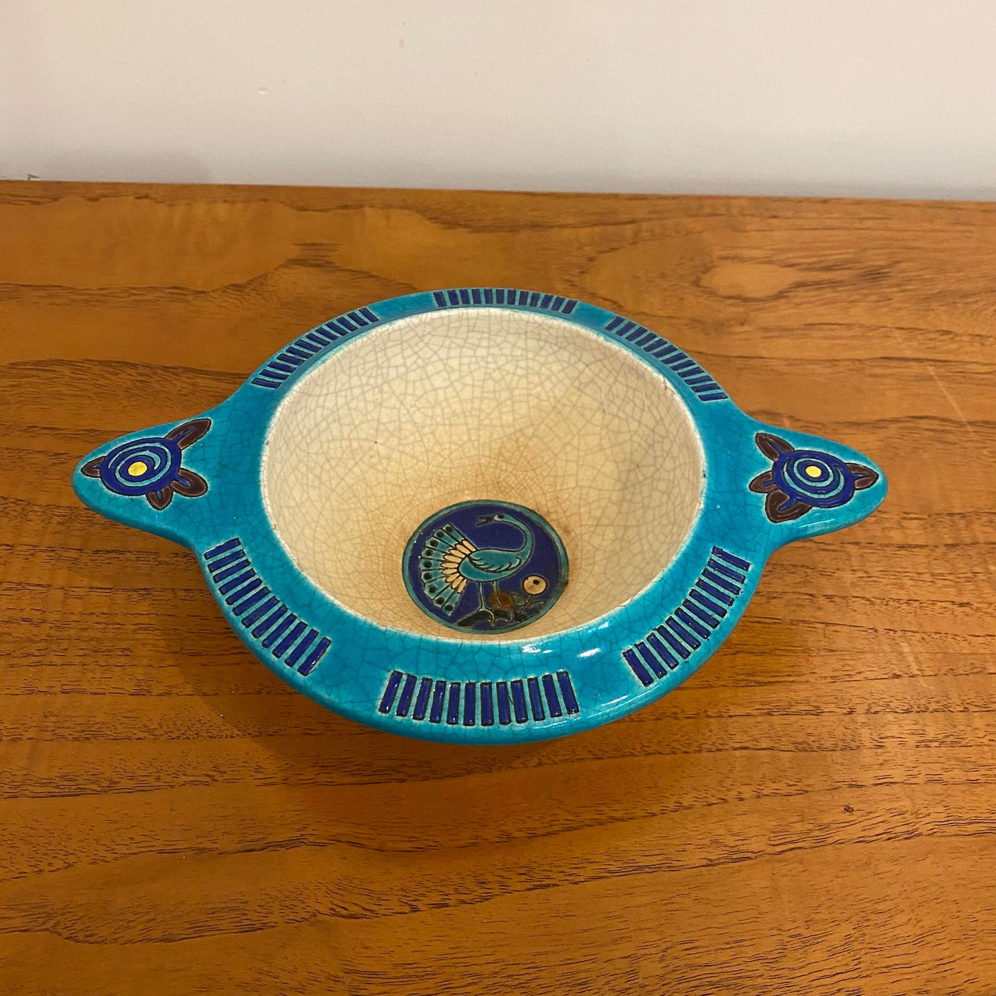 French Art Deco Bowl by Atelier Primevera Longwy France Pottery