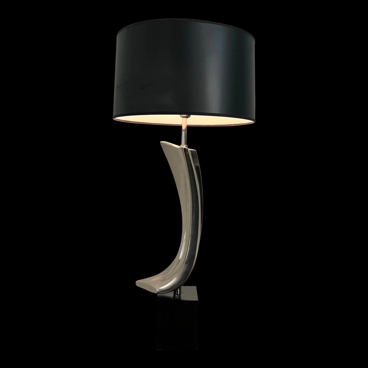 Mid Century Modern Laurel Sculptural Metal Table Lamp by Tempestini Harold Weiss and Richard Barr