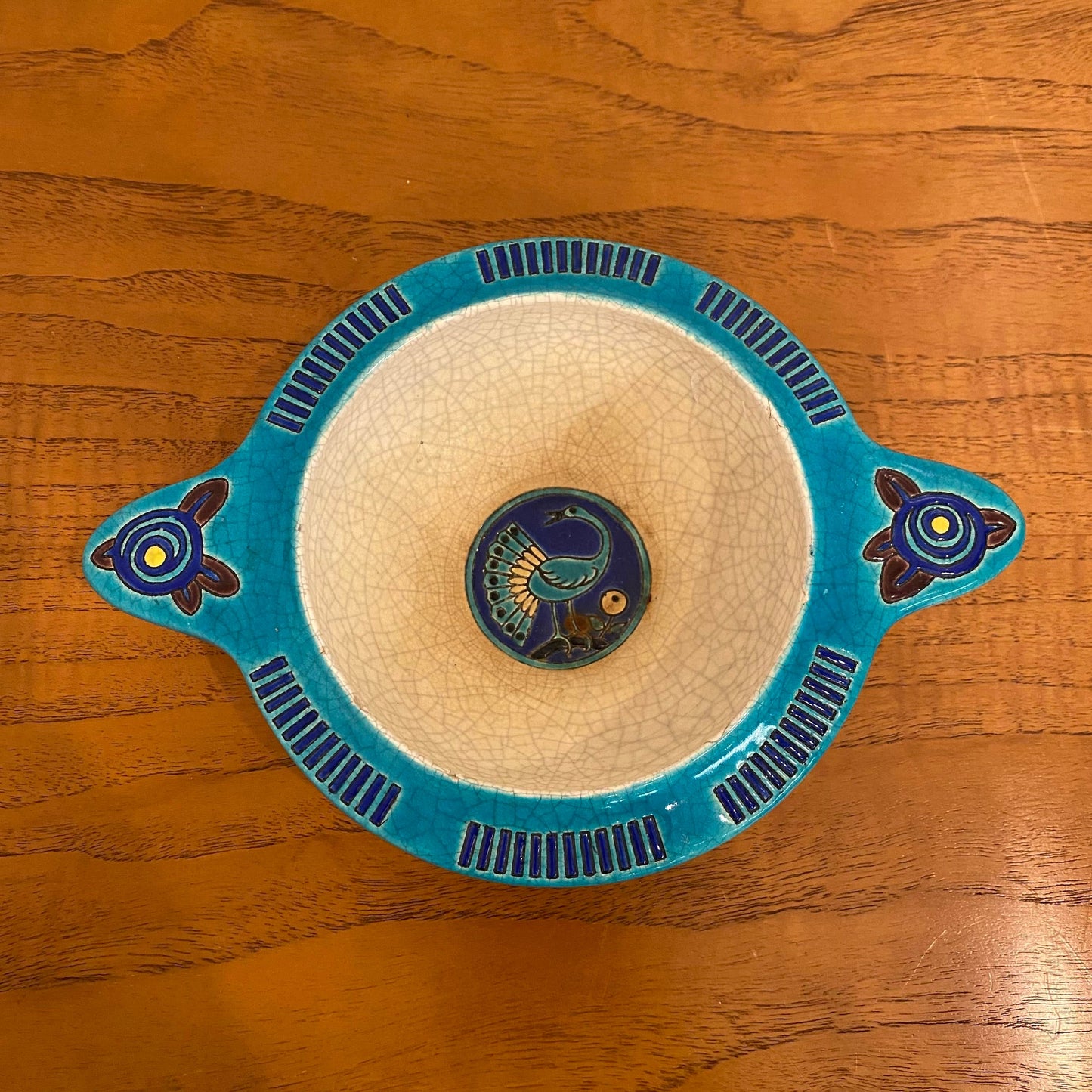 French Art Deco Bowl by Atelier Primevera Longwy France Pottery