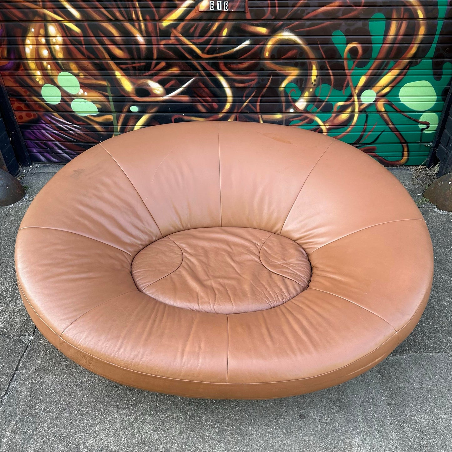 De Sede Leather Circular Ufo Love Seat Sofa Model Ds 152