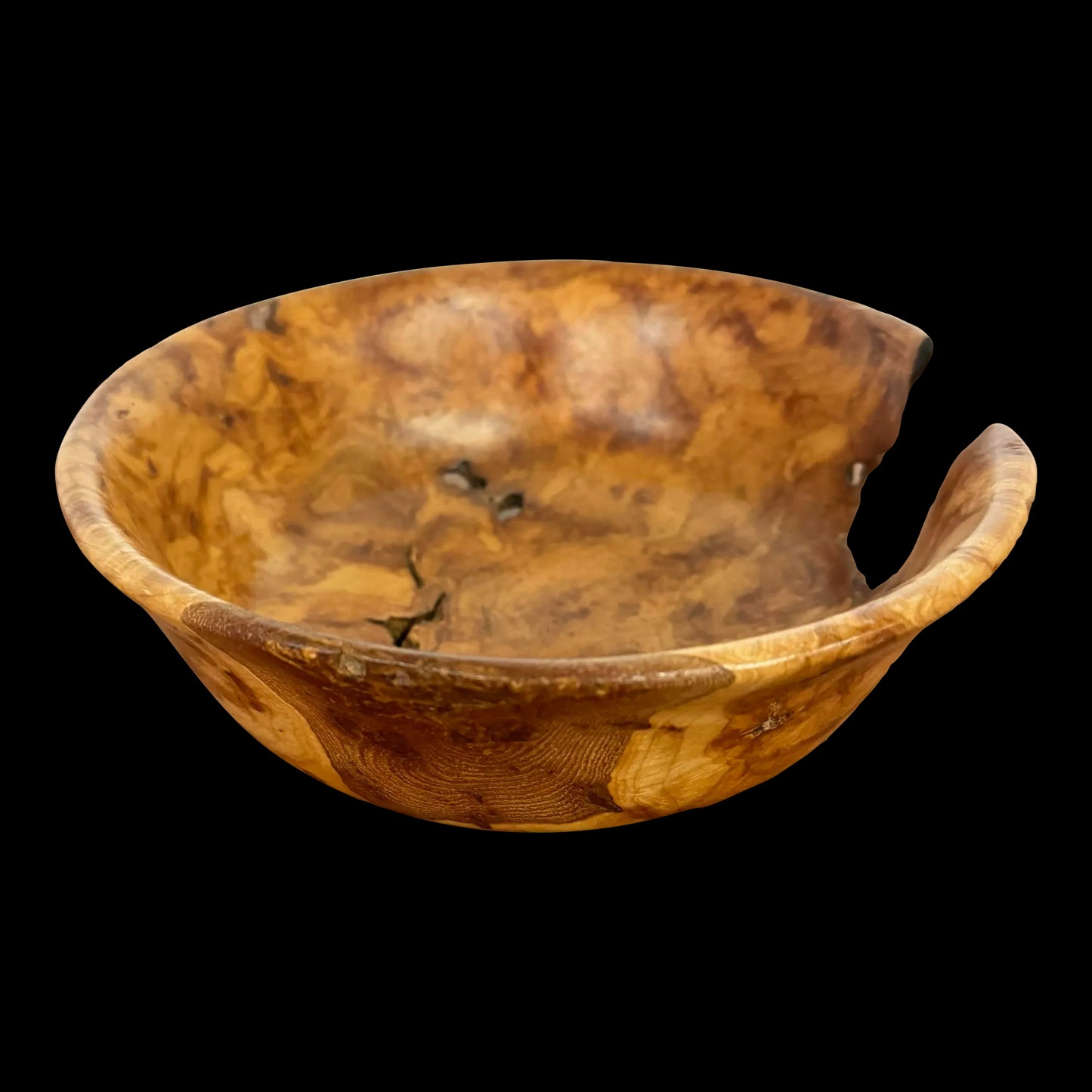 Burled Maple Wood Turn Bowl by Stan Stary for Melvin Rose