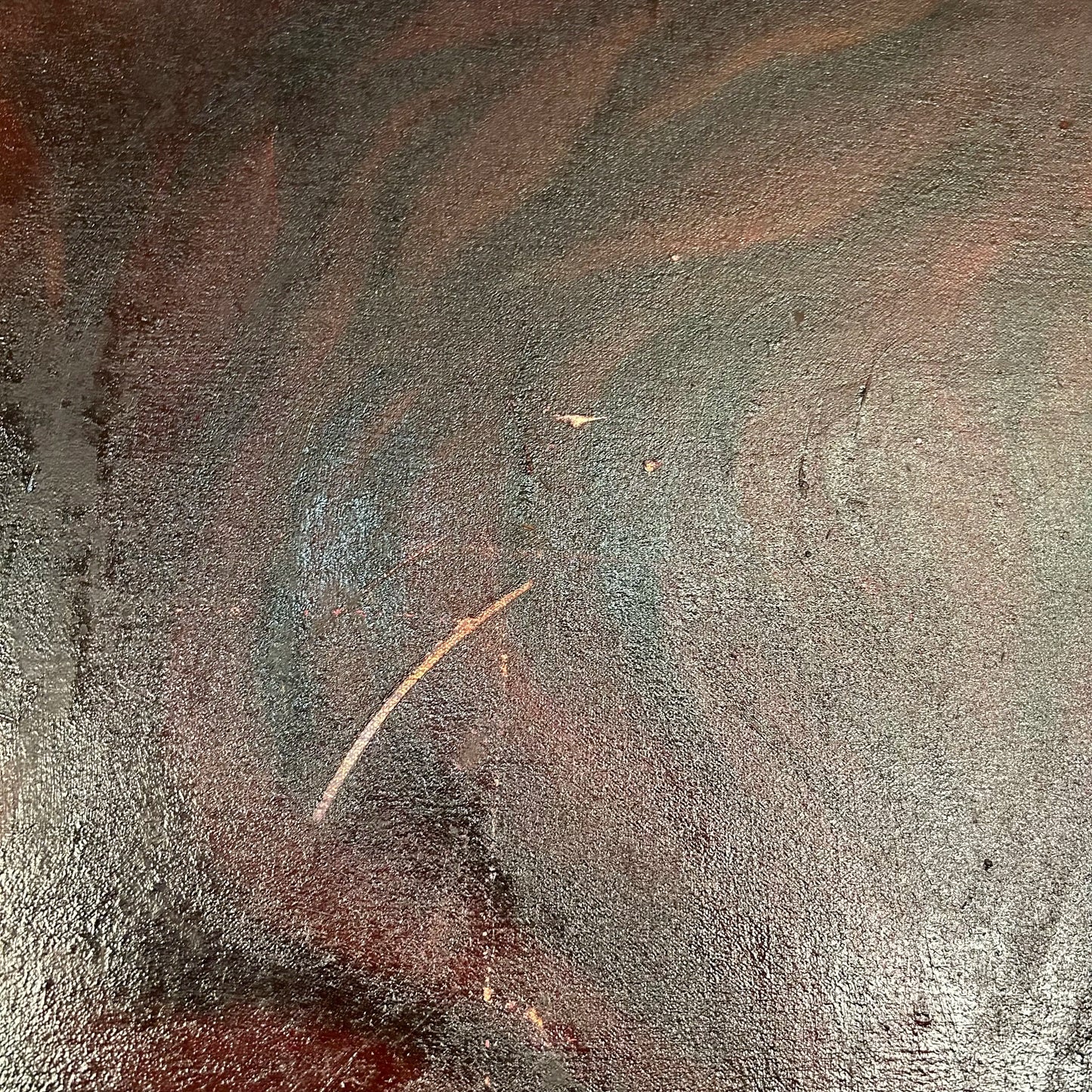 Dark and Moody Painting Bedroom Scene Purples Blue Red