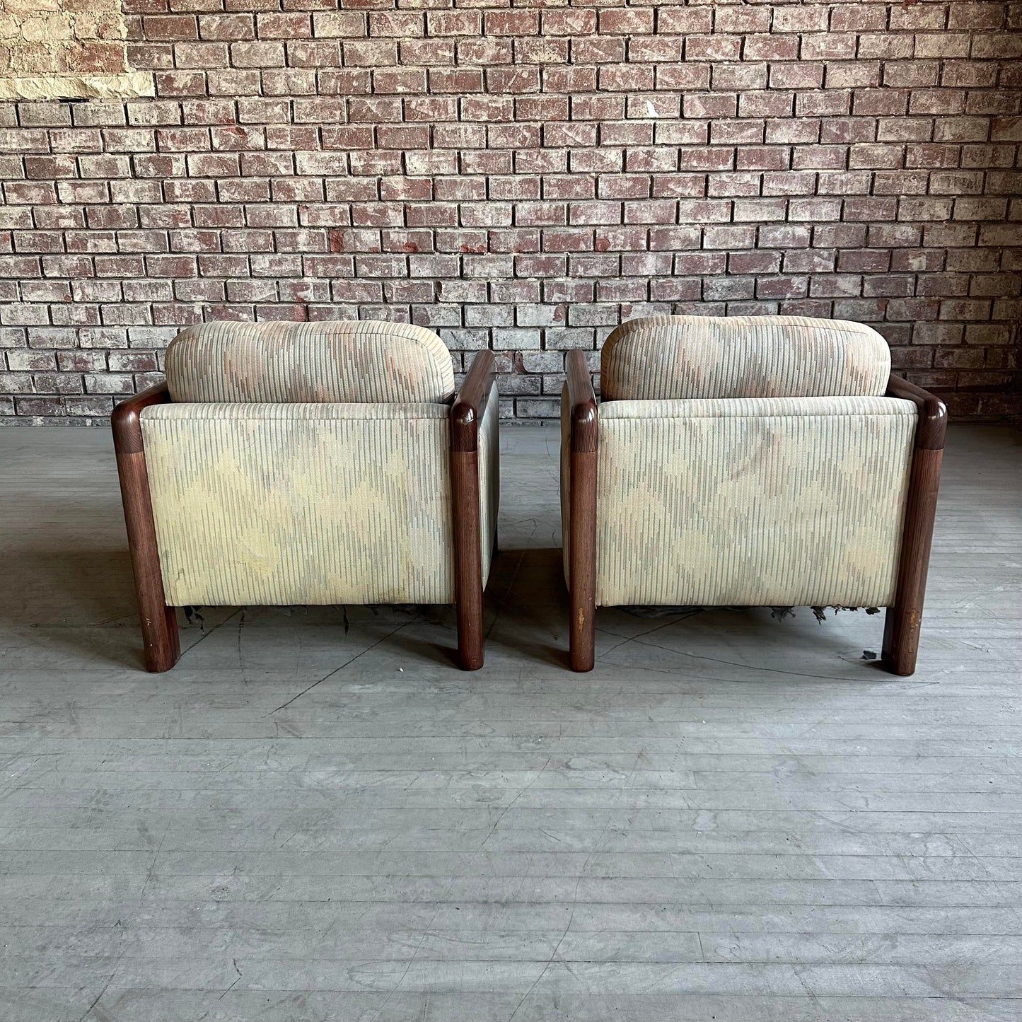 Pair of 1980s David Edward Company Club Chairs