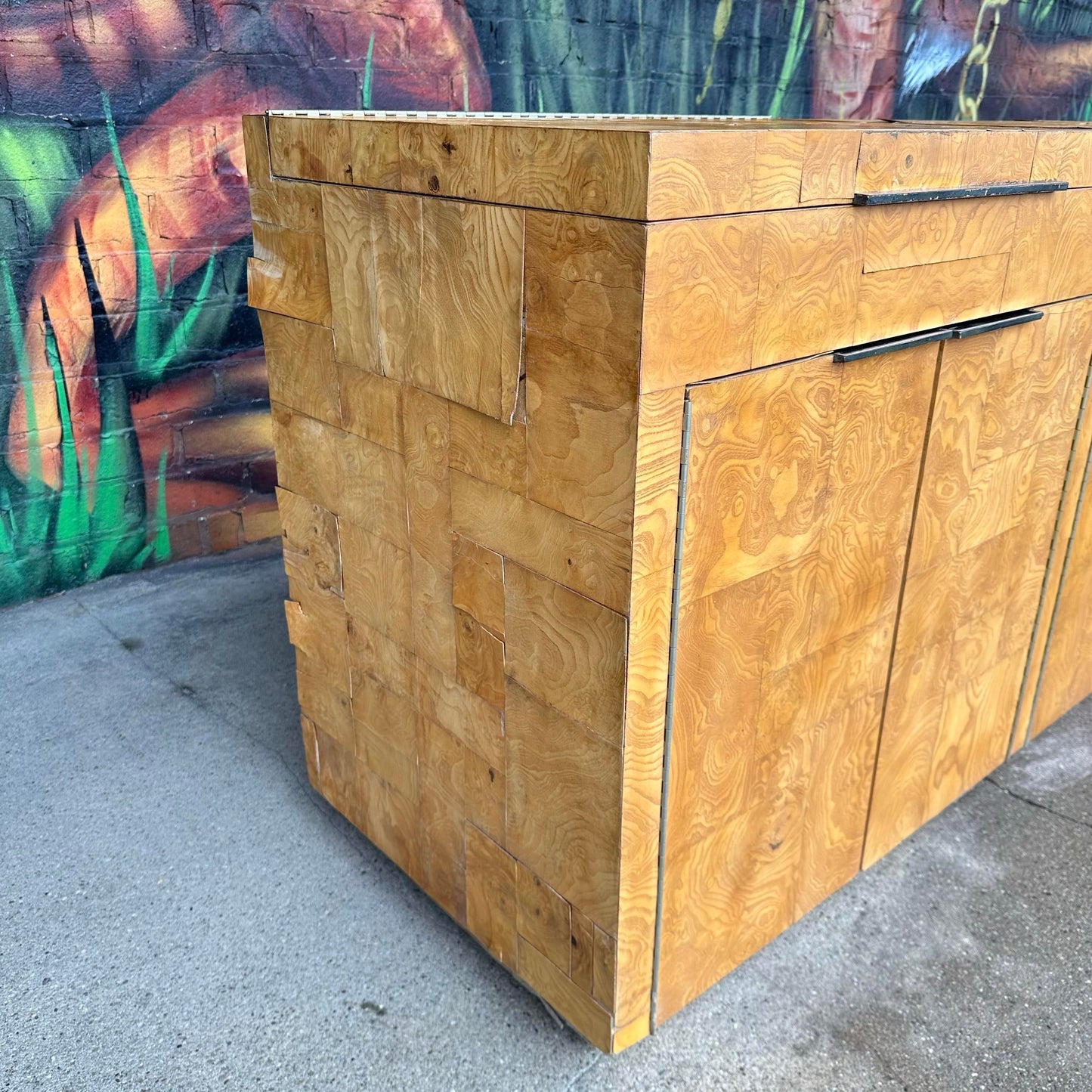 Paul Evans Patchwork Burlwood Credenza