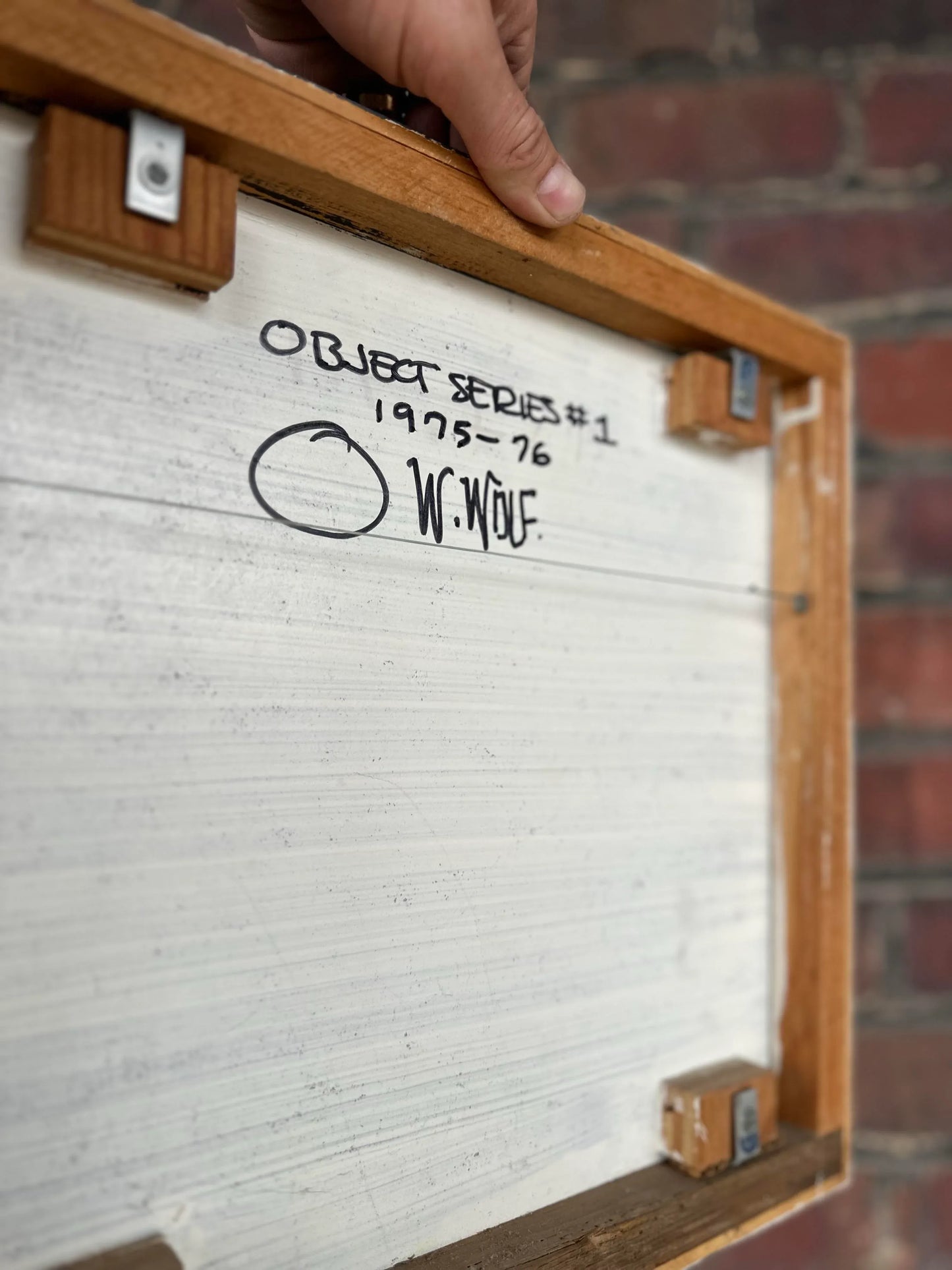 Object Series #1 1975-76 O W. Wolf Framed Painting on Board.