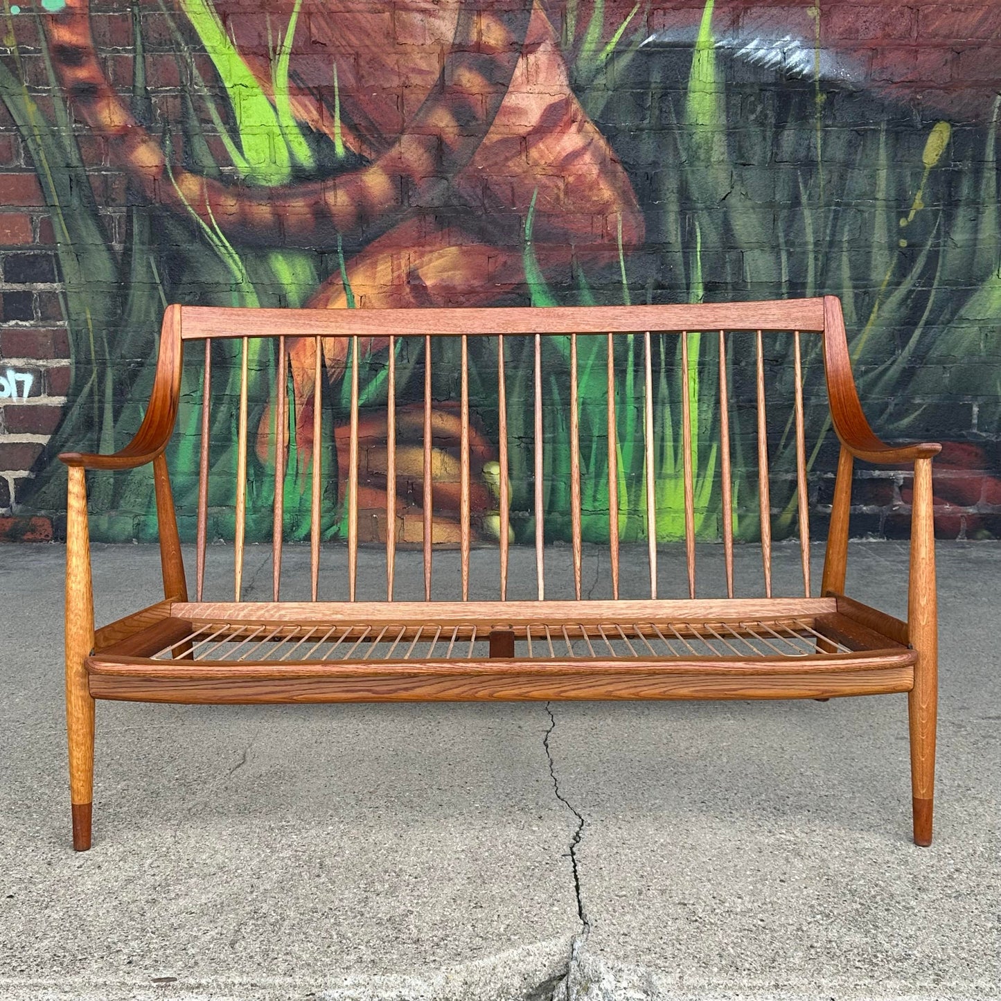 Danish Modern Peter Hvidt Teak Loveseat