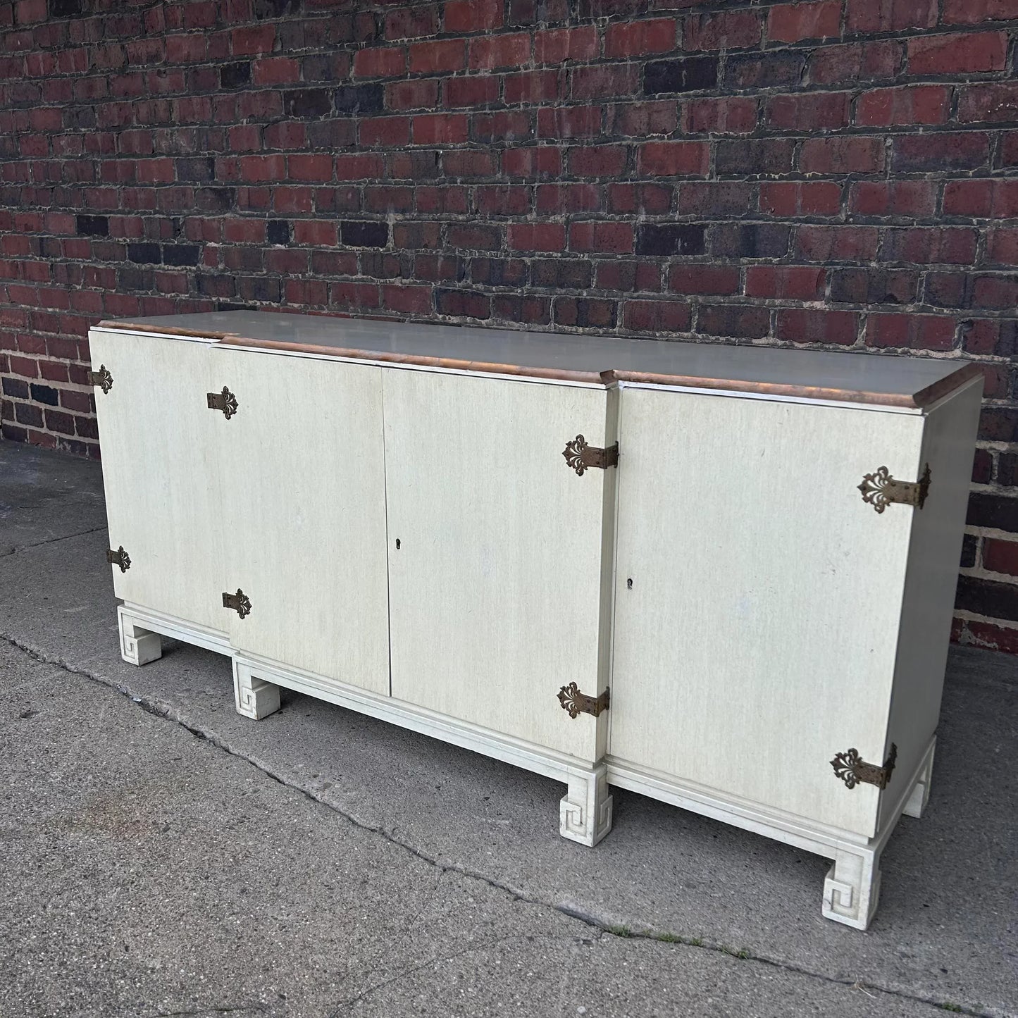 Modern Credenza With Greek Key Legs
