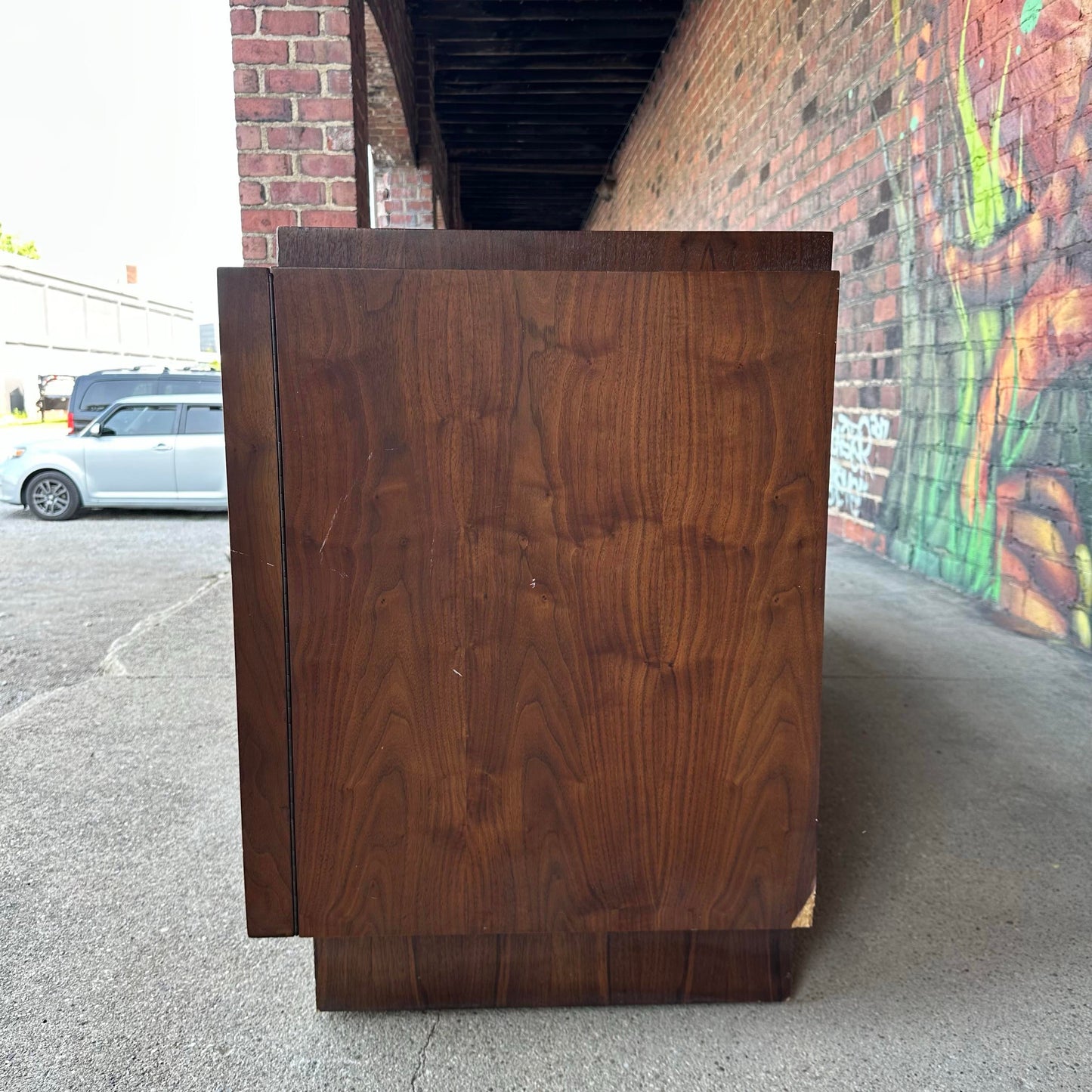 Mid-Century Modern Tobago Canadian Brutalist 9-Drawer Lowboy Dresser