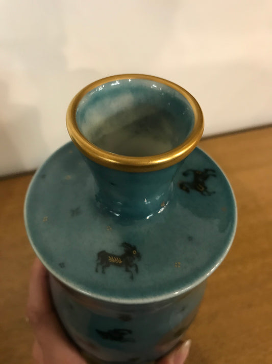 1950s Vintage Sevres and Decorated by E. Metayer Vases- a Pair