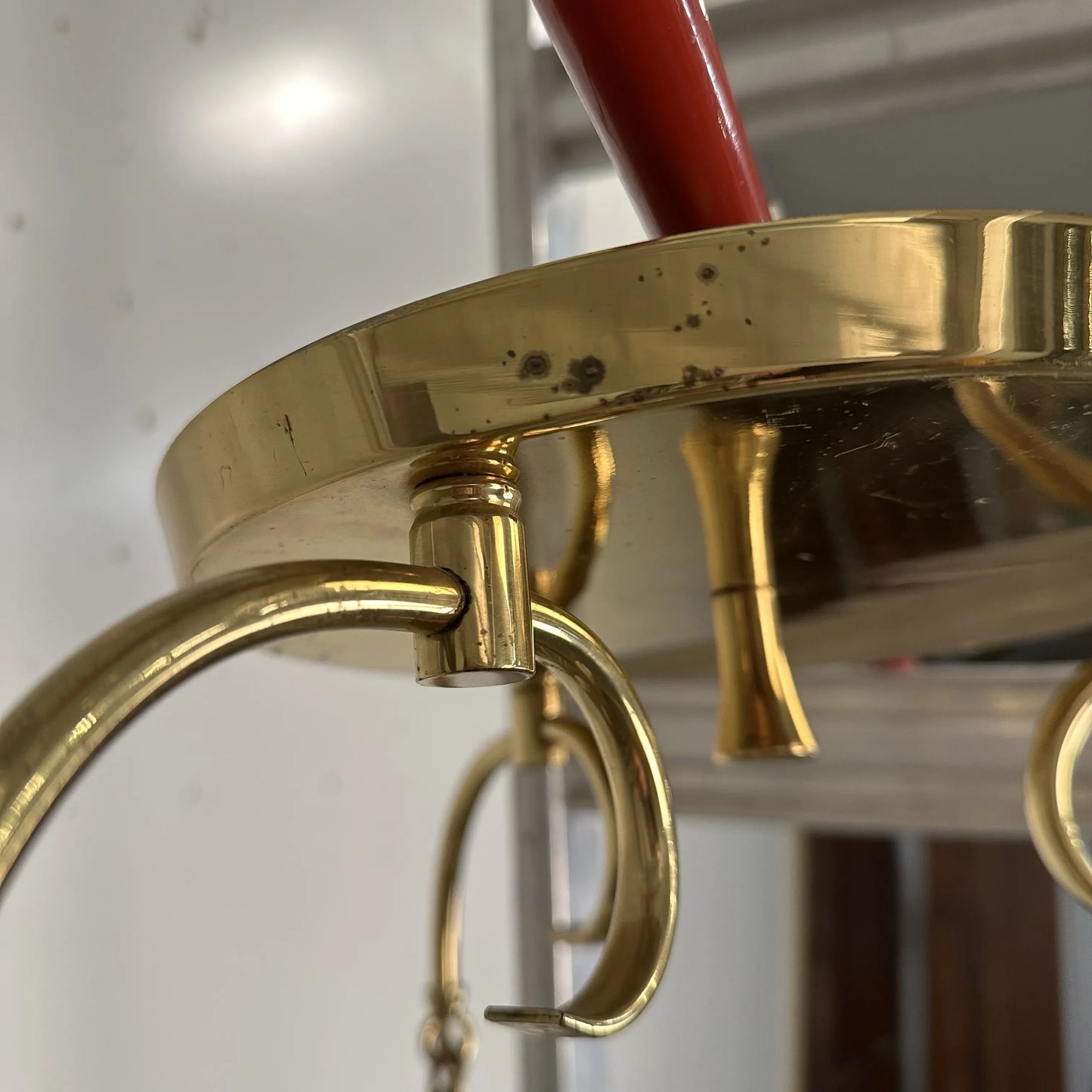 Triple-Pendant Reticulated Blanc De Chine Chandelier