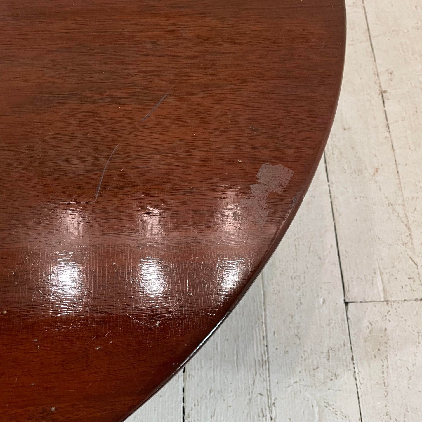 Vintage Jens Risom Designs Walnut Round Coffee Table