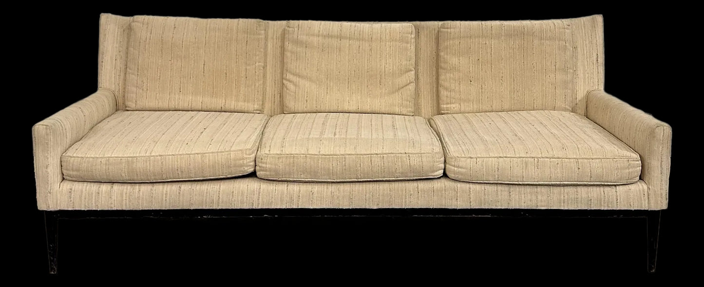 Paul McCobb 1950s Mid-Century Modern Wingback Sofa