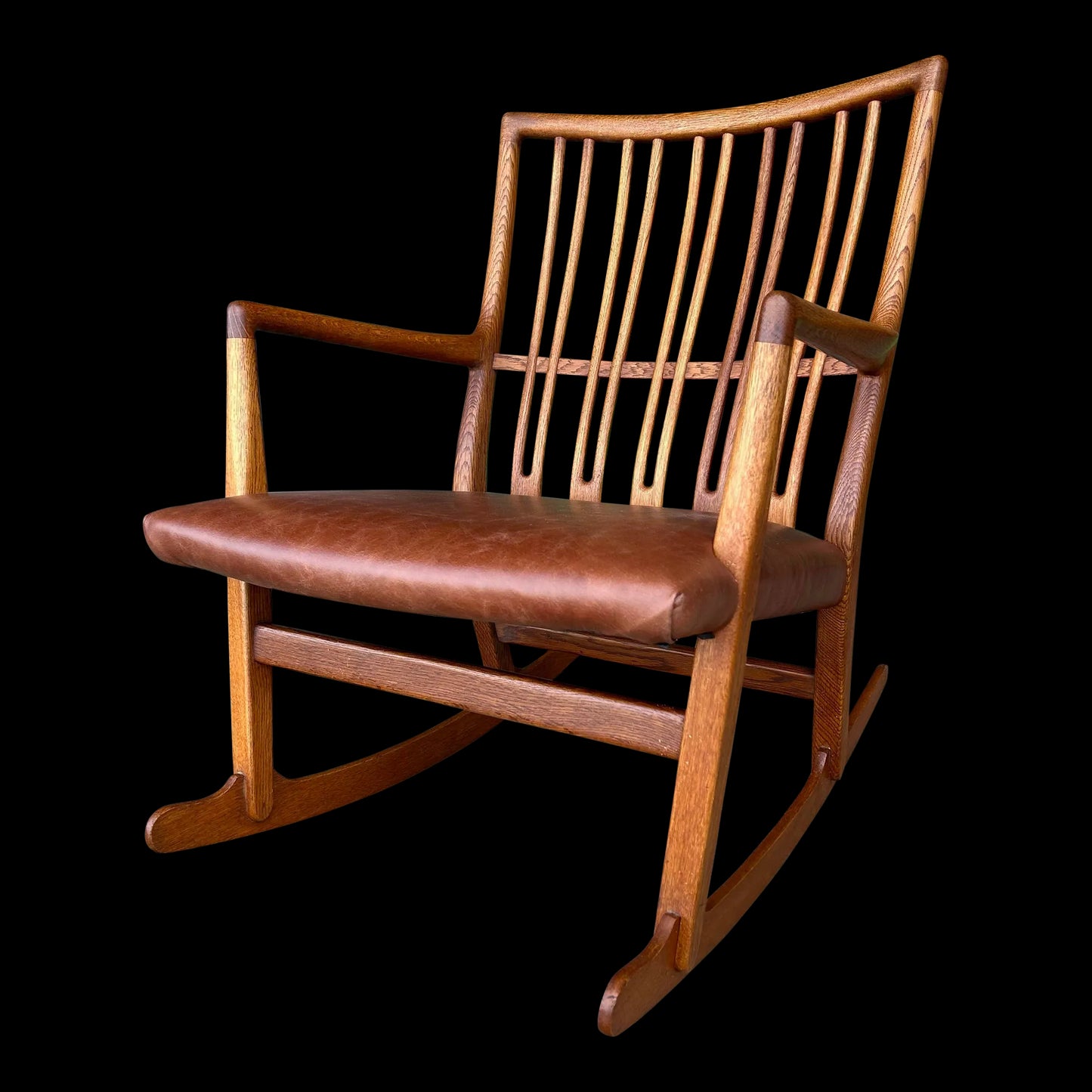 Early Mid Century Modern Hans J. Wegner Rocking Chair Ml-33