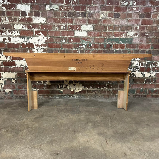 Mid Century Organic Pearsall Style Full Size Headboard Blond Light Wood