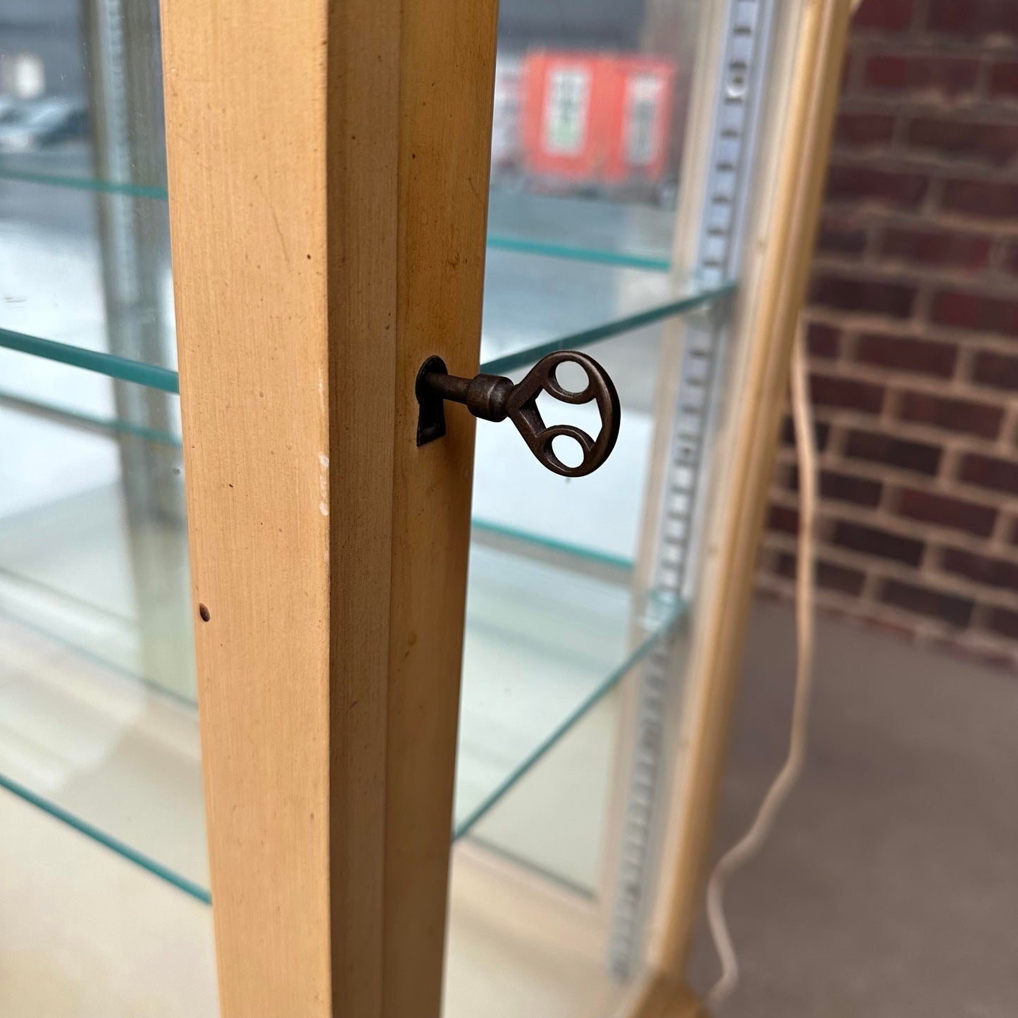 French Style Curio Glass Cabinet Hutch by Treasure House