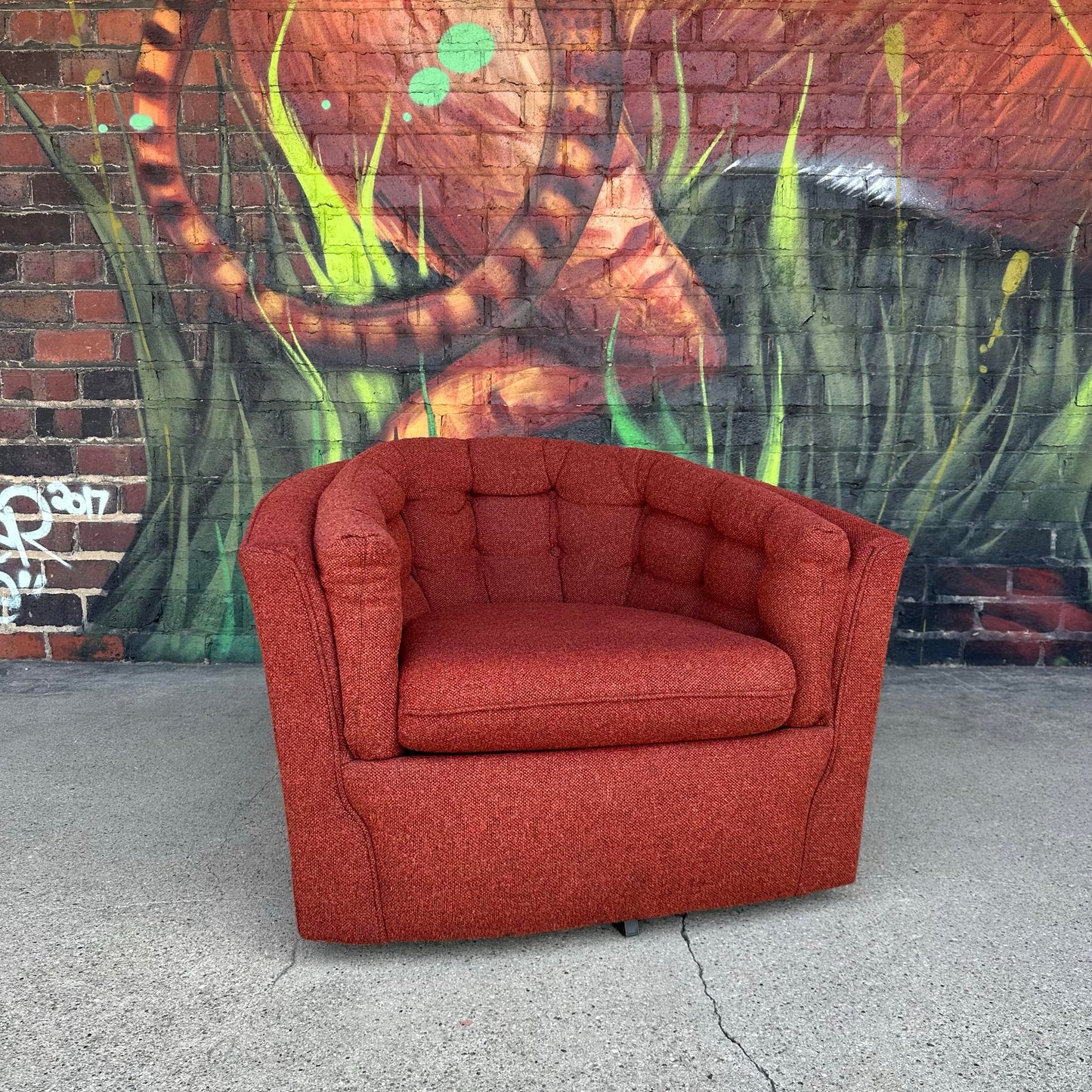 Flexsteel Vintage Swivel Tub Chair Mid-Century Modern