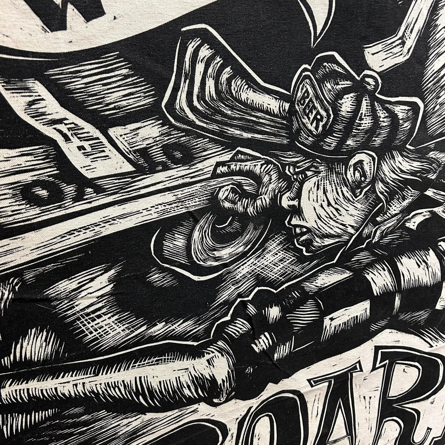 Barn Stormers David Ellis “We Built a Big-Ass Cardboard Goat” Giant Block Print