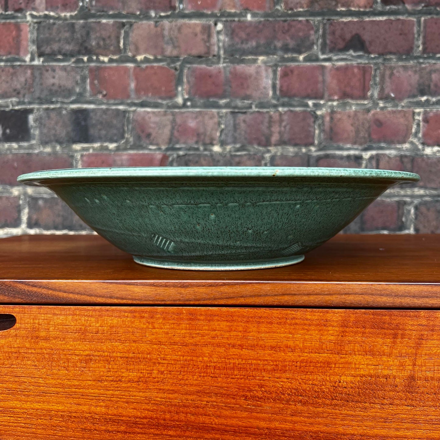 John Bauman Stoneware Ceramic Serving Bowl