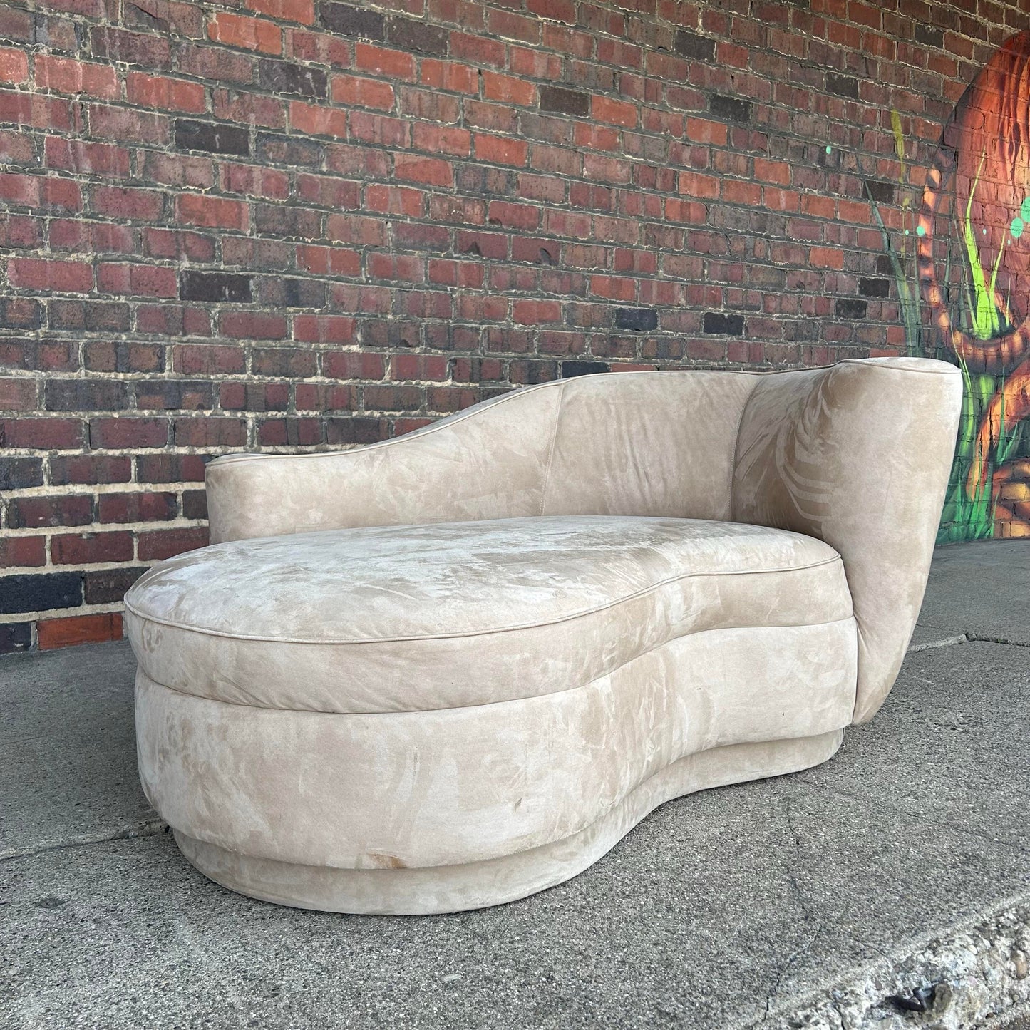 Vladimir Kagan Style Chaise Lounge Post Modern