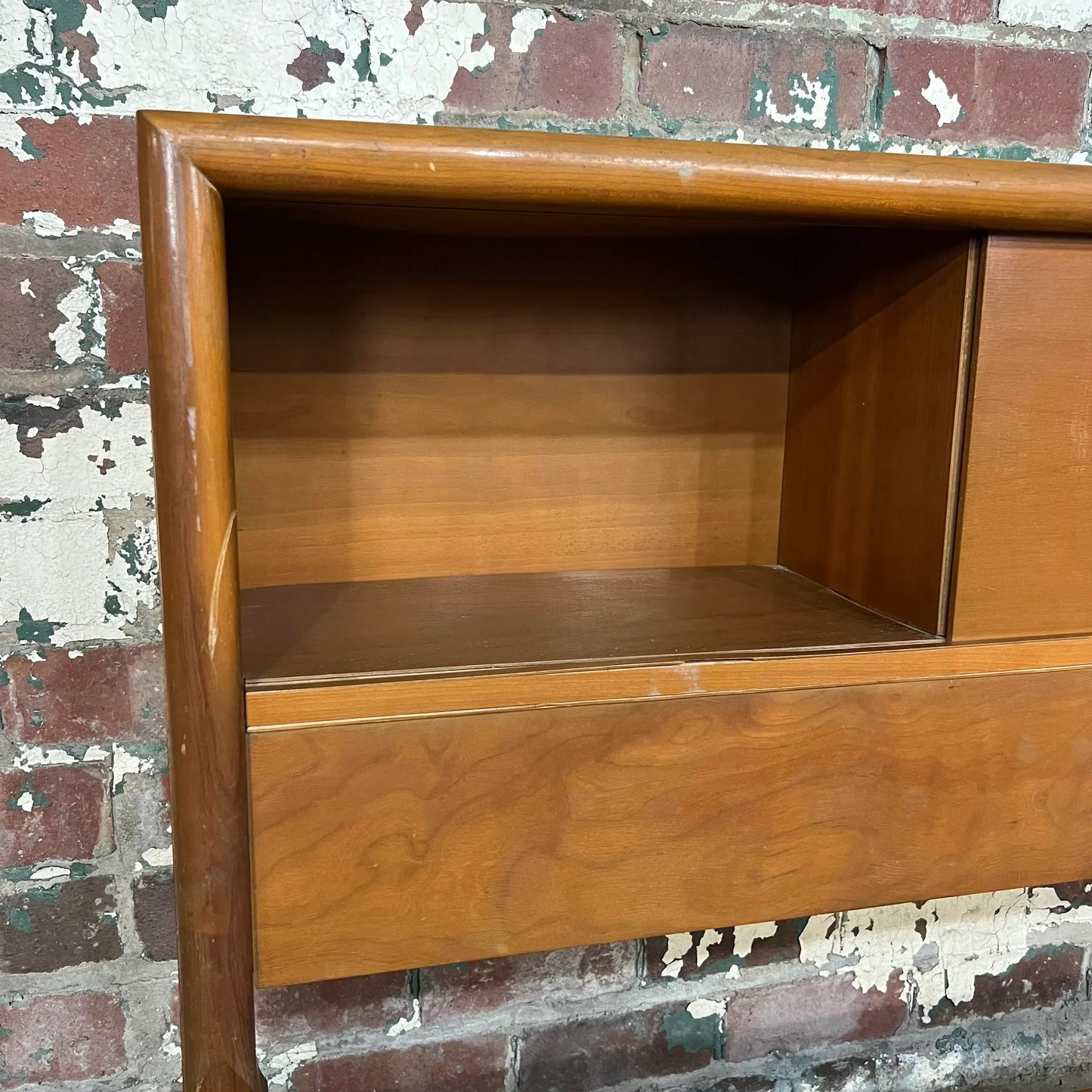 Cherry Wood Full Size Headboard With Storage Gibbings Style