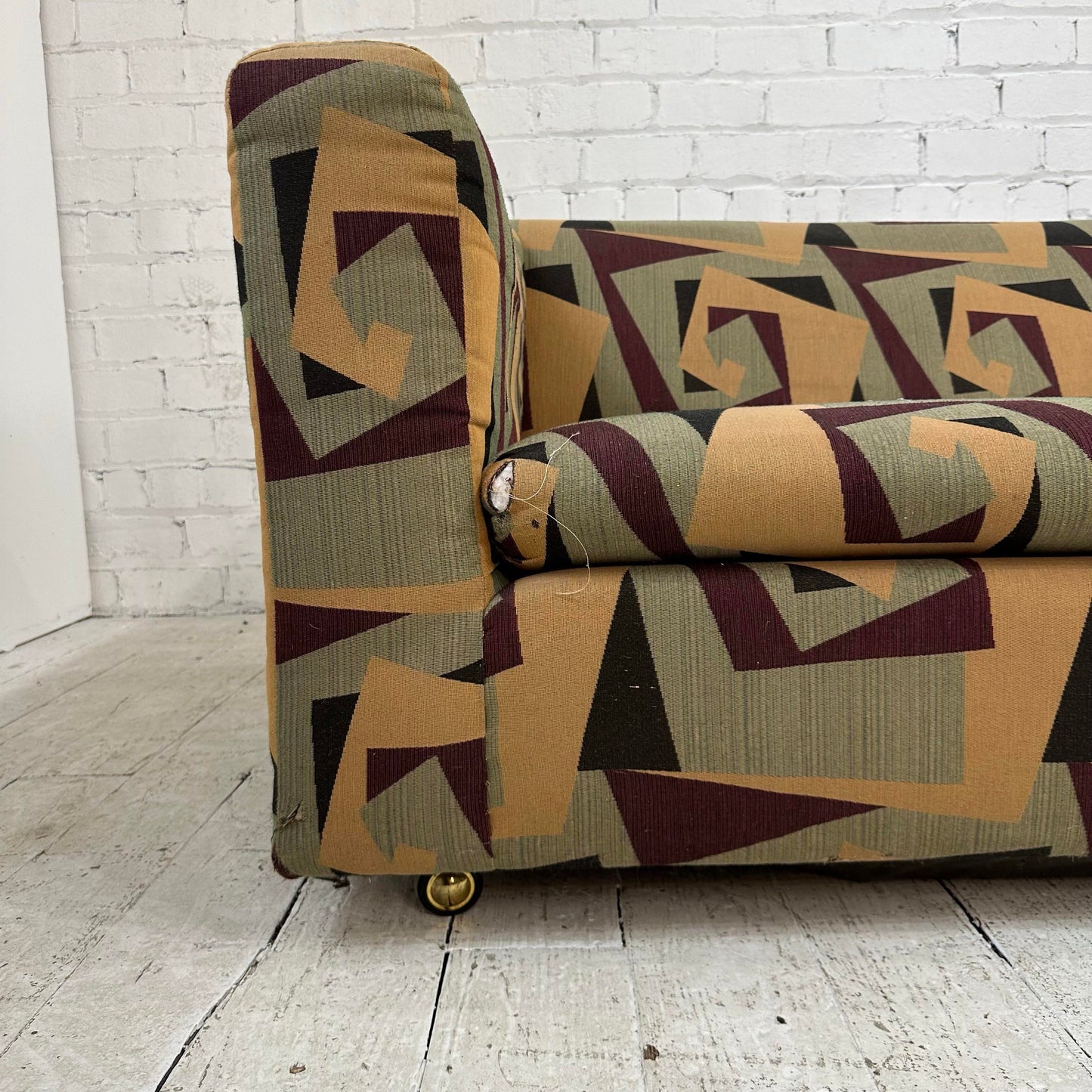 Edward Wormley for Dunbar Sofa Possibly a Jack Lenor Larsen Fabric