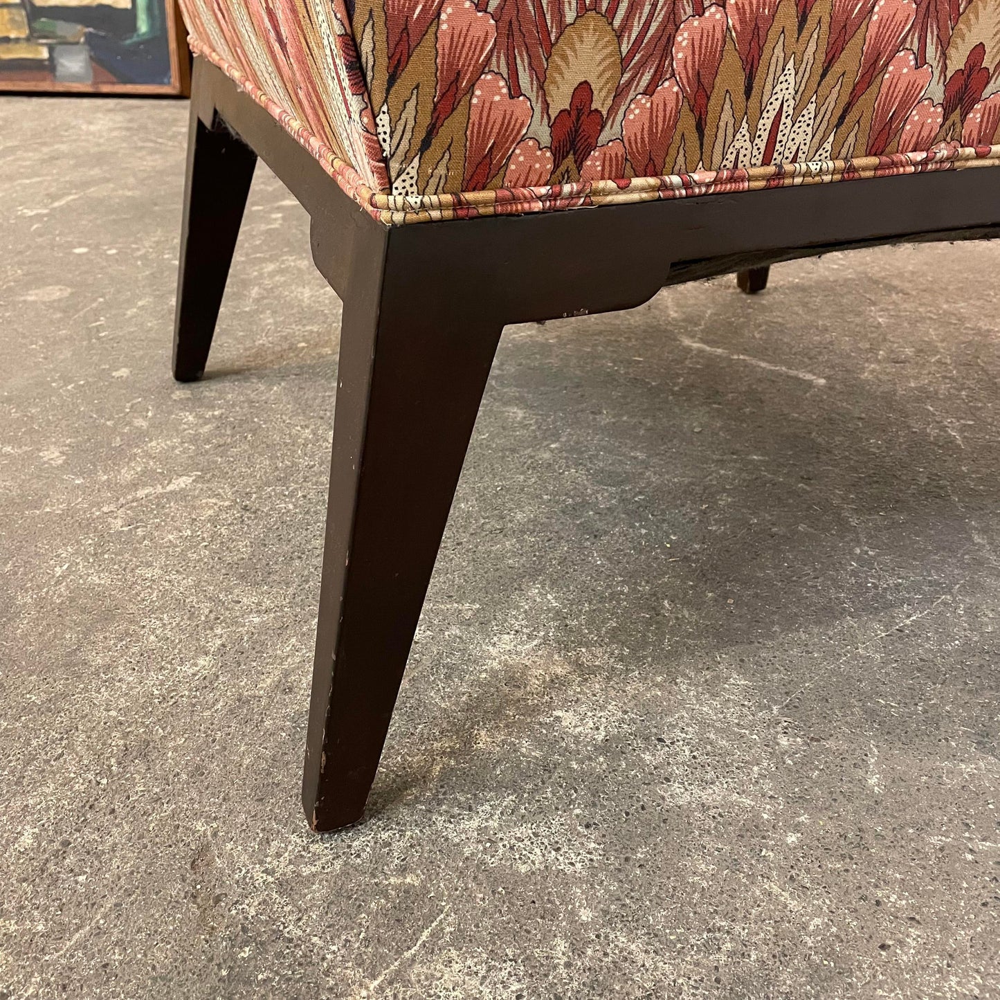 Mid Century Modern Tommi Parzinger Attributed Tall Wingback Chair