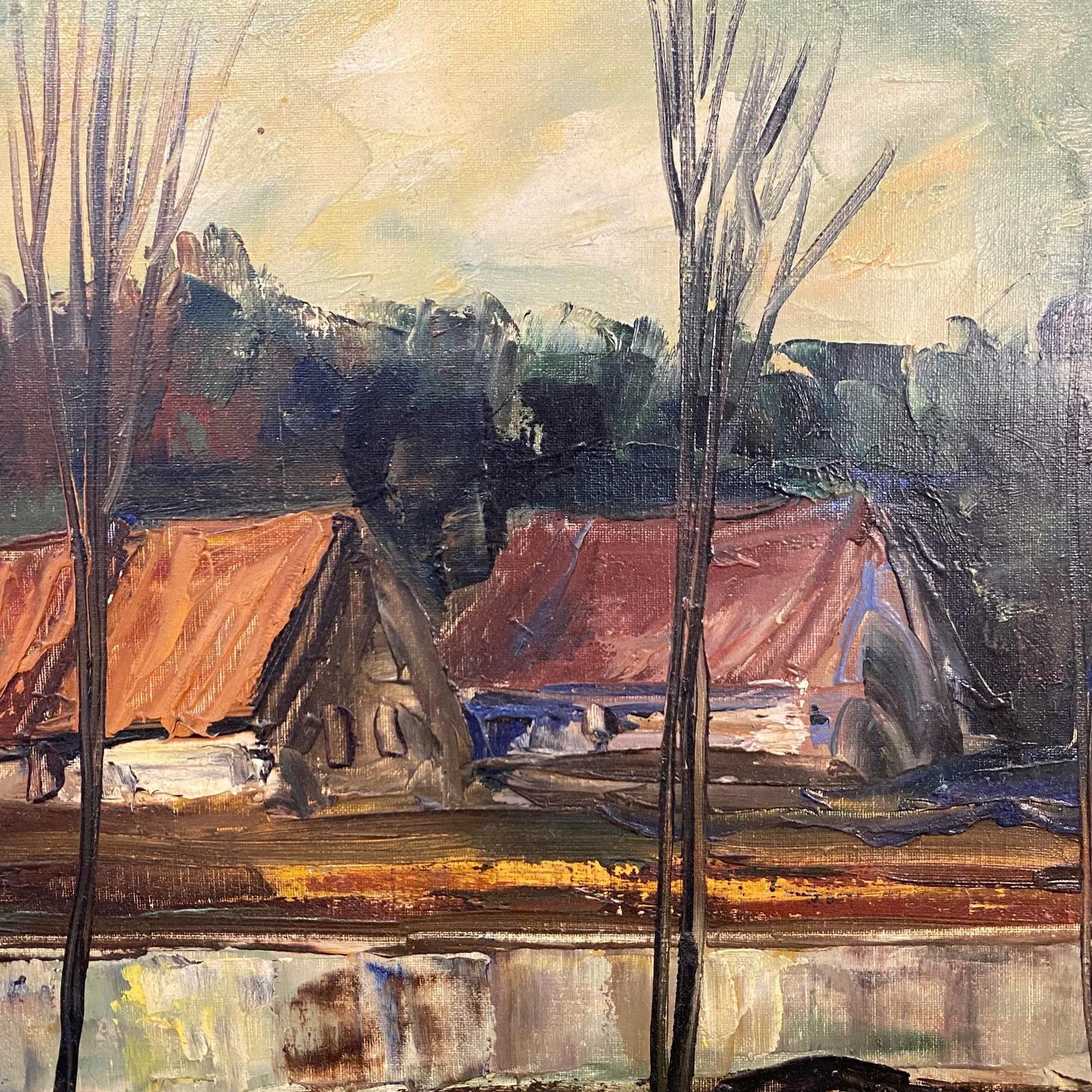 Framed and Signed Landscape Painting by Erdelyi