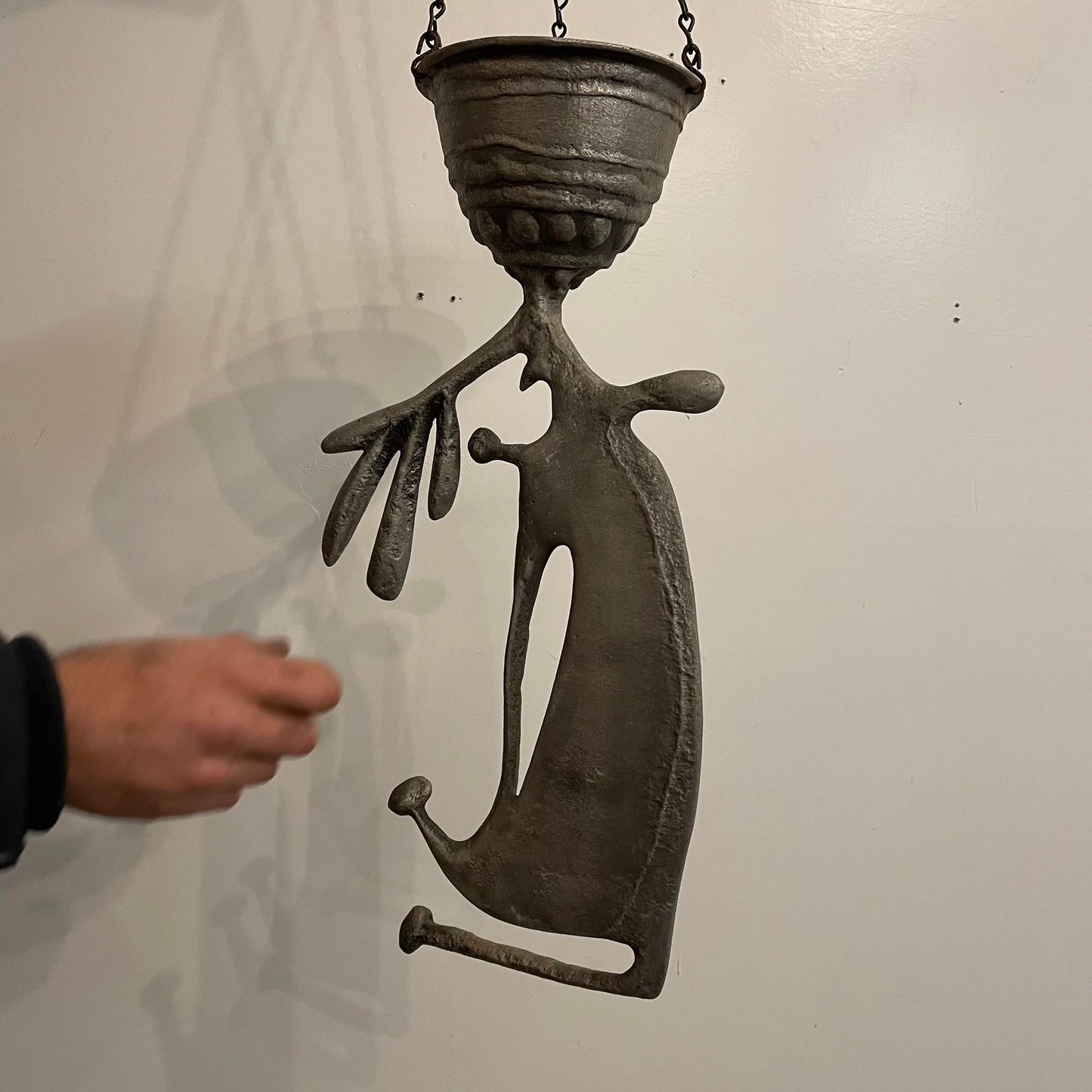 Vintage Don Drumm Aluminum Hanging Planter