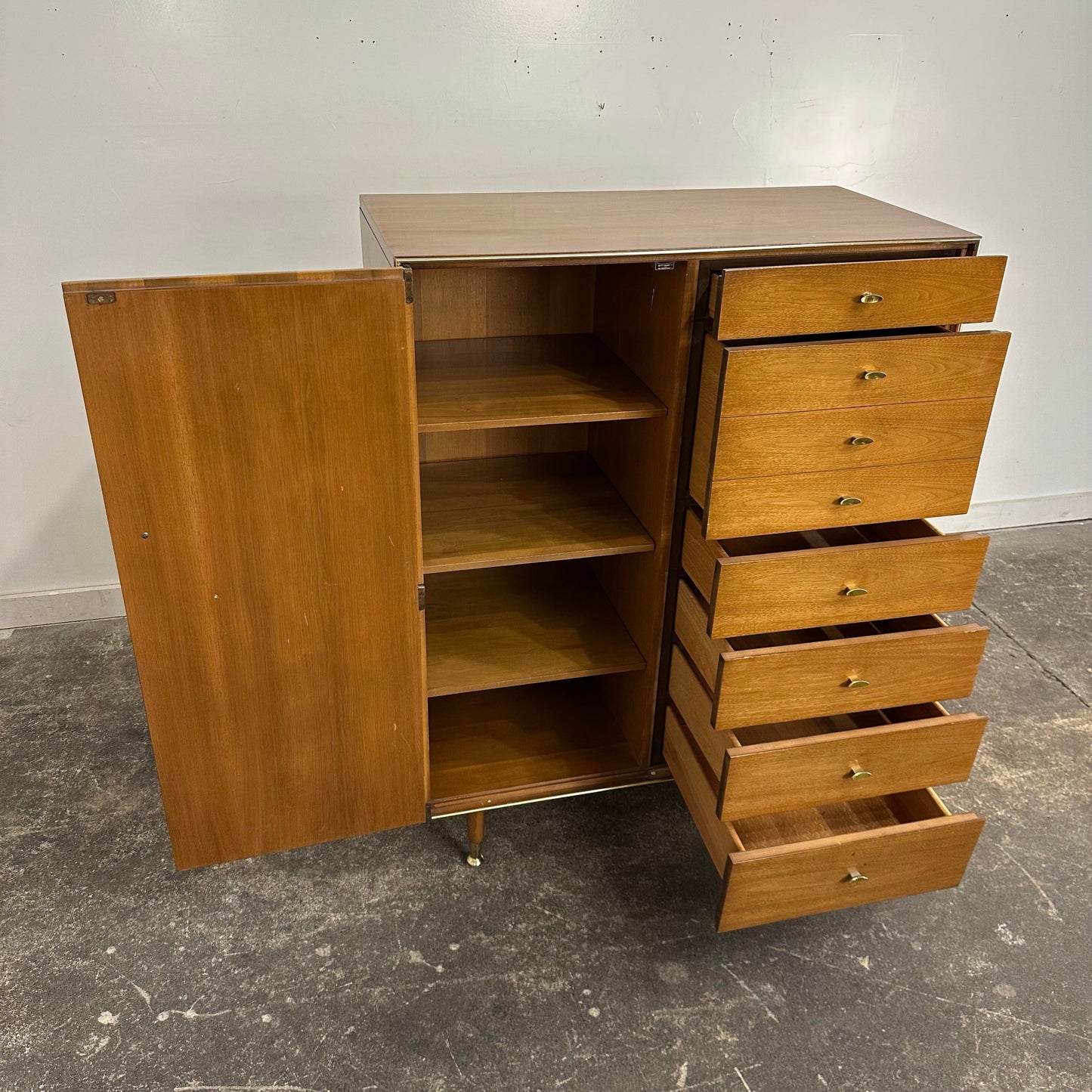 Rway Wardrobe Dresser Tall Chest Brass Lots of Drawers