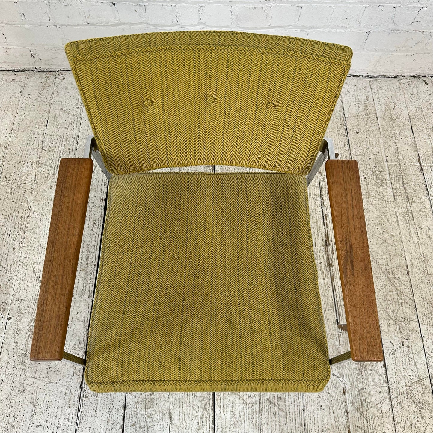 Mid Century Modern Robert John Stainless Steel Armchair