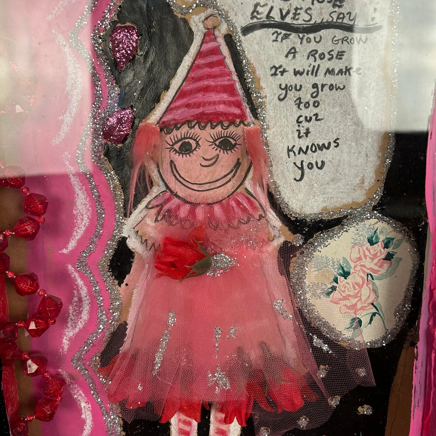 Dawn Collins Shadowbox Mixed Media Painting Outsider Art