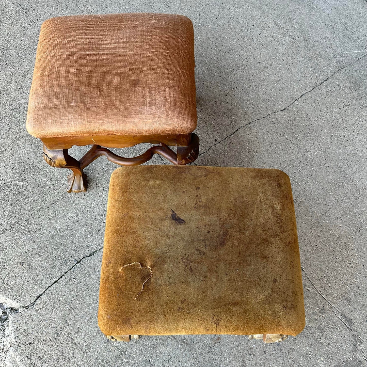 Pair of Saffried Spanish Ottomans