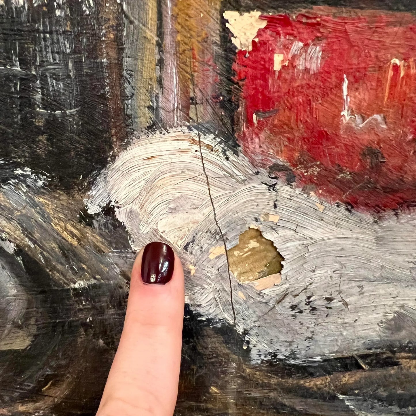 Cleveland Winter Cityscape Painting Signed Halt