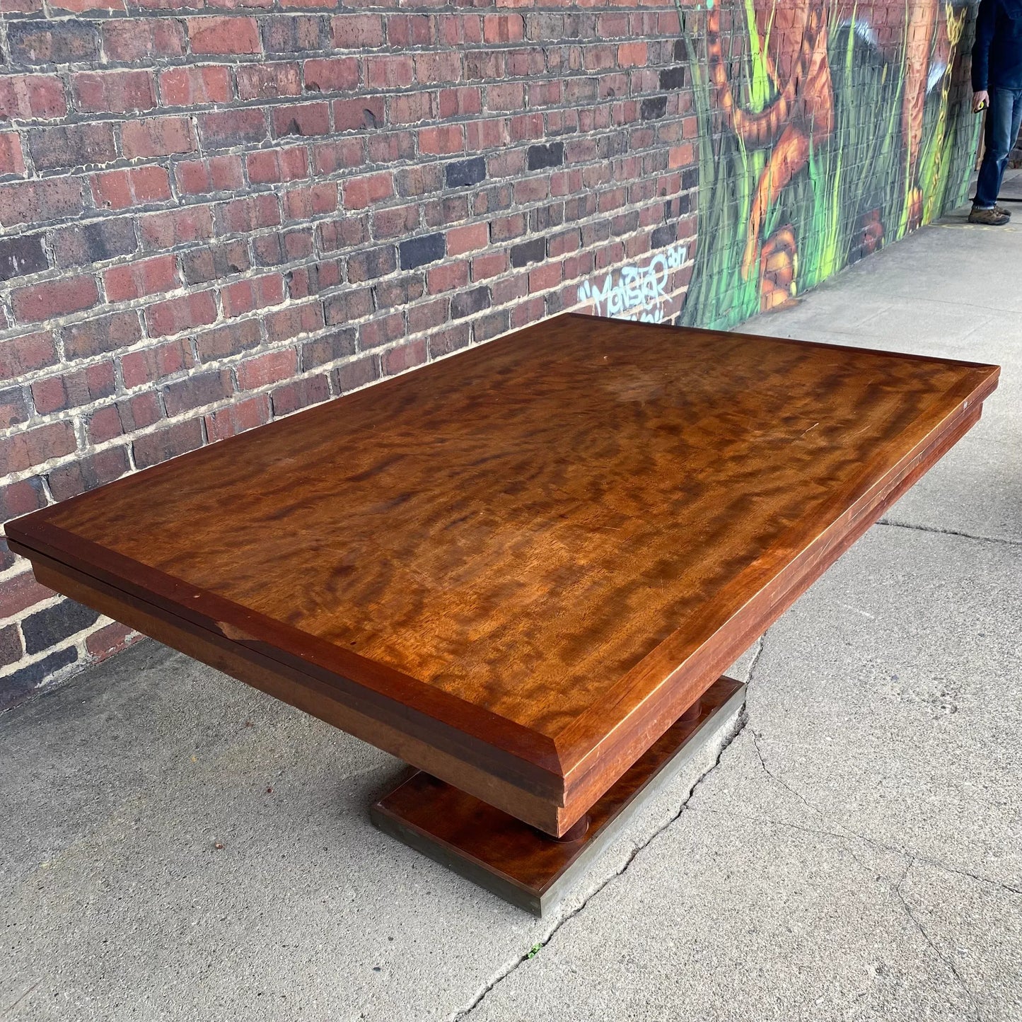 Roger Bal Art Deco Dinning Table Refectory Leaves