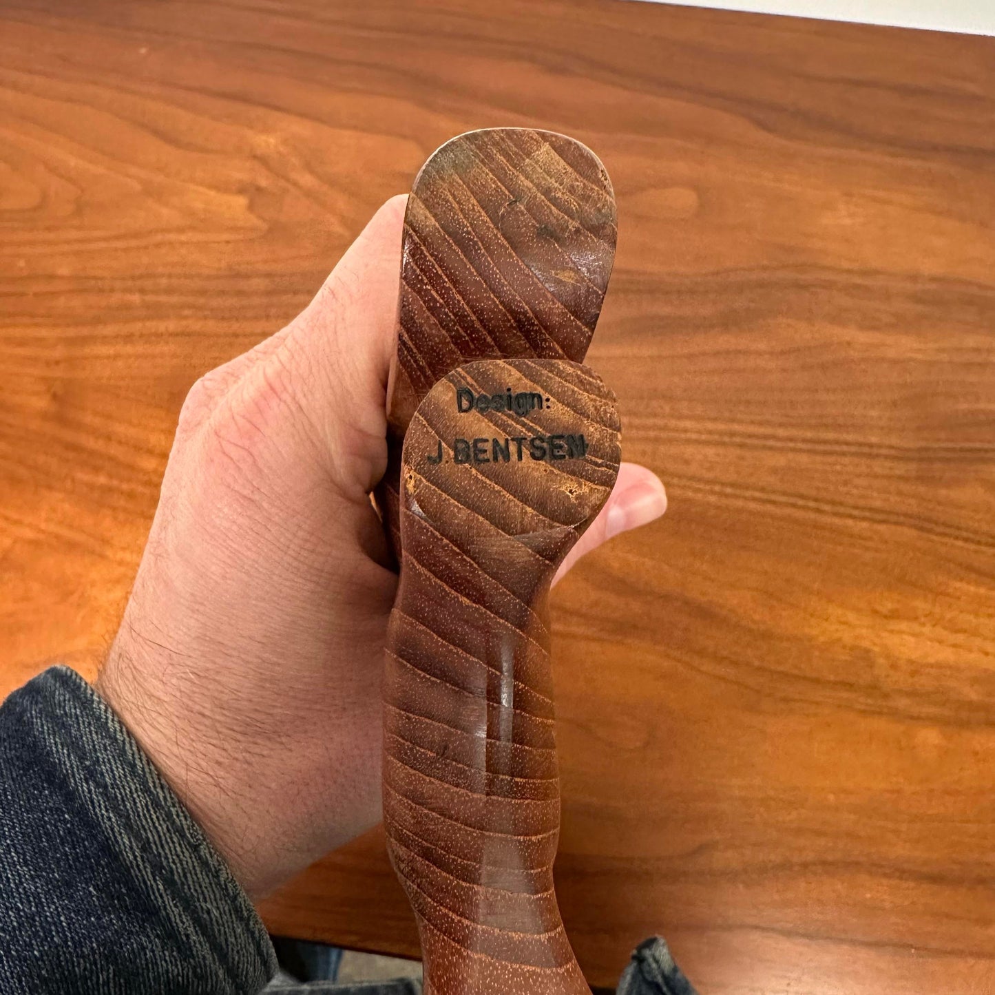 Danish Modern Teak Character Figure Sculpture by Is J. Bentsen