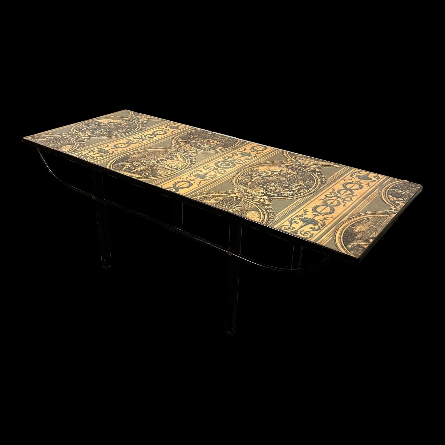Vintage Fornasetti Style Petite Coffee Table Iron